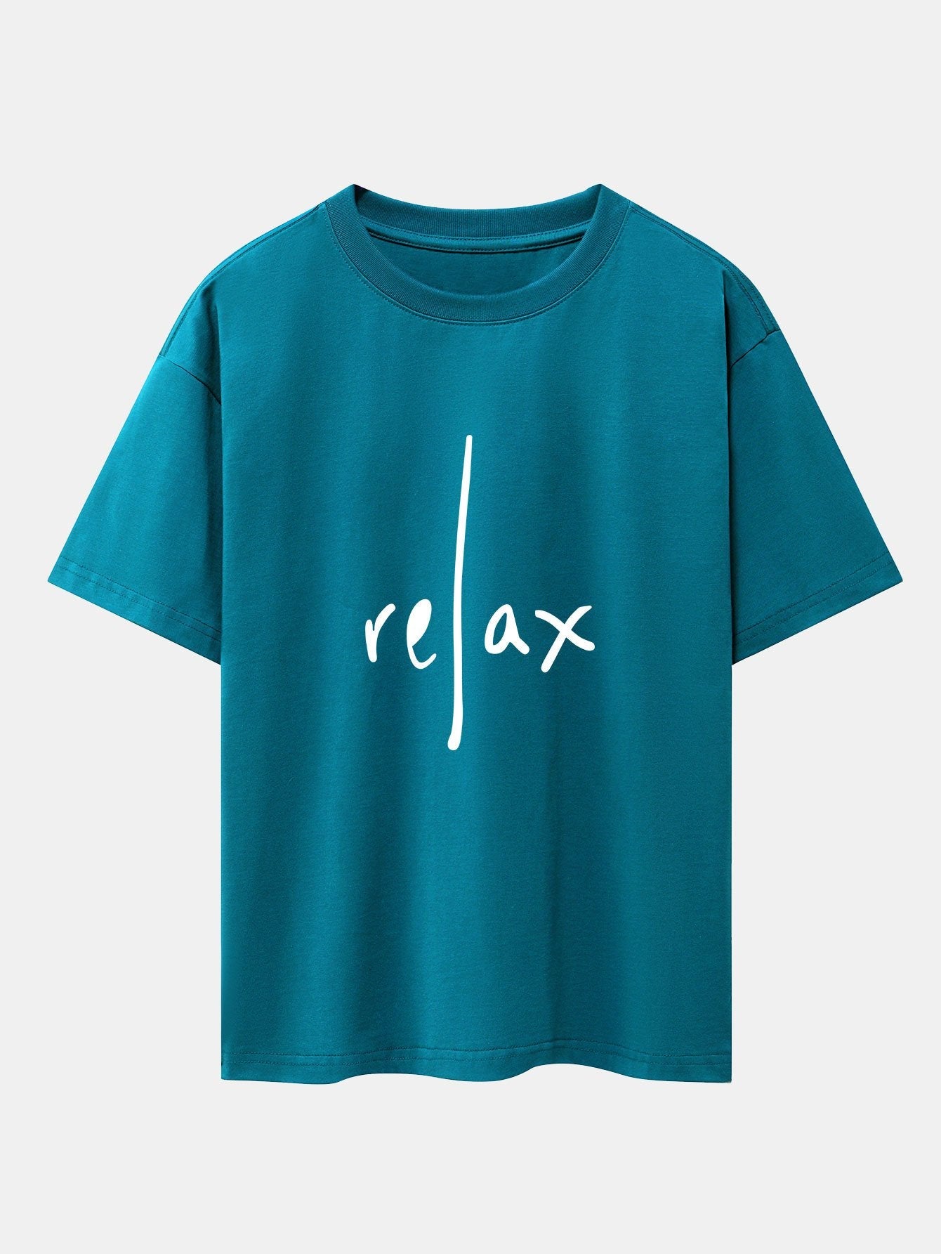 Relax Print Drop Shoulder Oversize T-Shirt