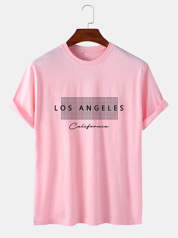 T-shirt imprimé à carreaux Los Angeles