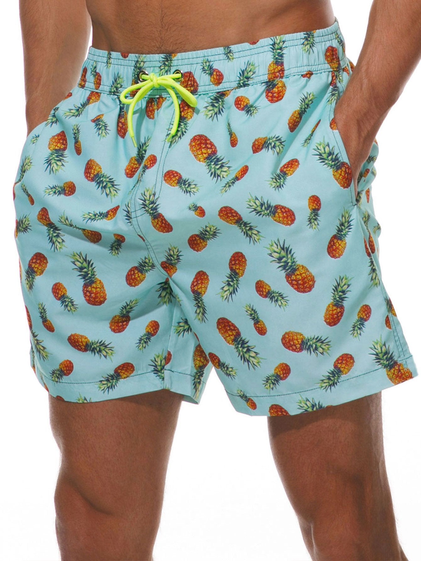 Short de bain imprimé ananas