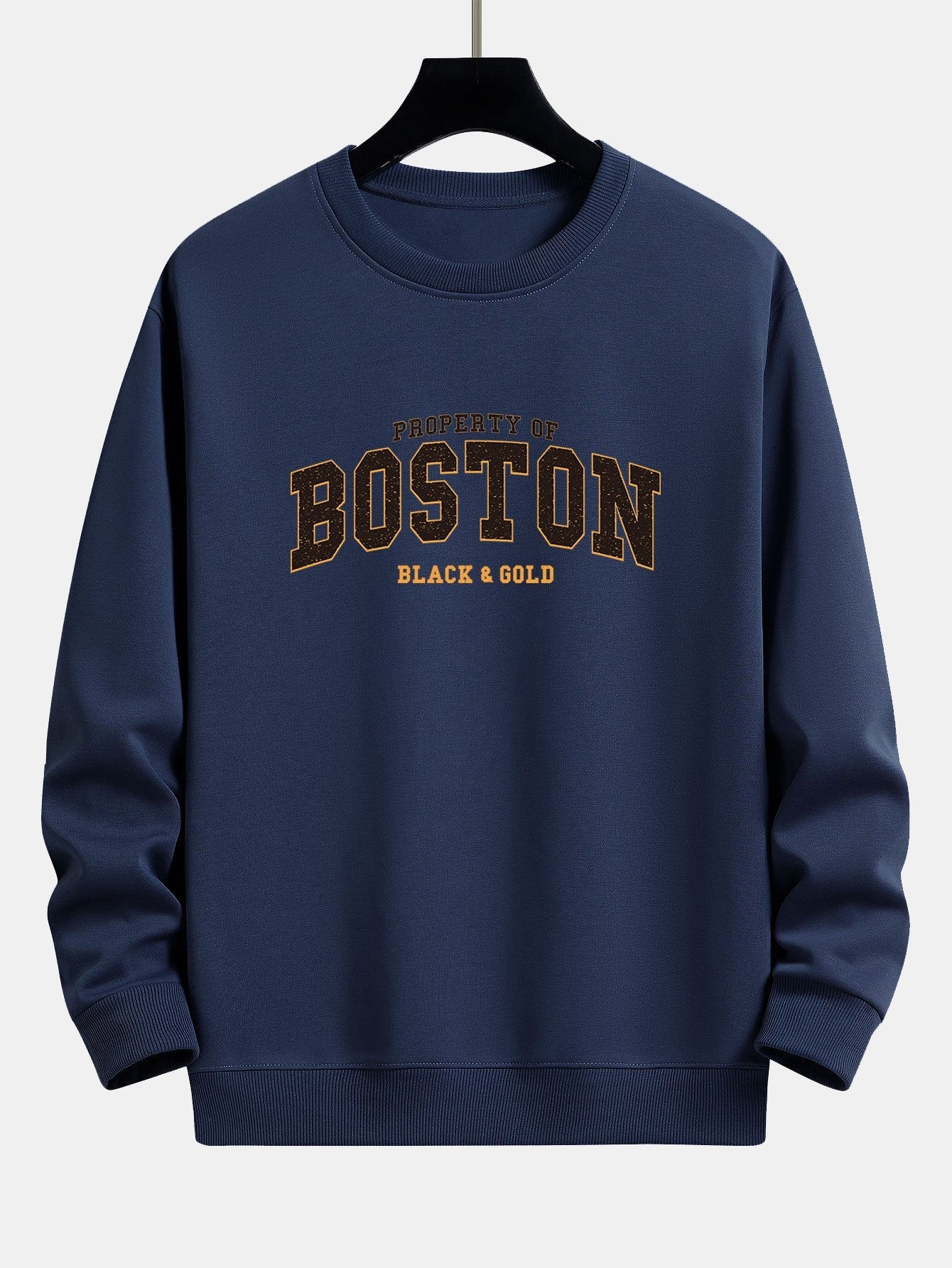 Sweat-shirt coupe décontractée à imprimé Boston