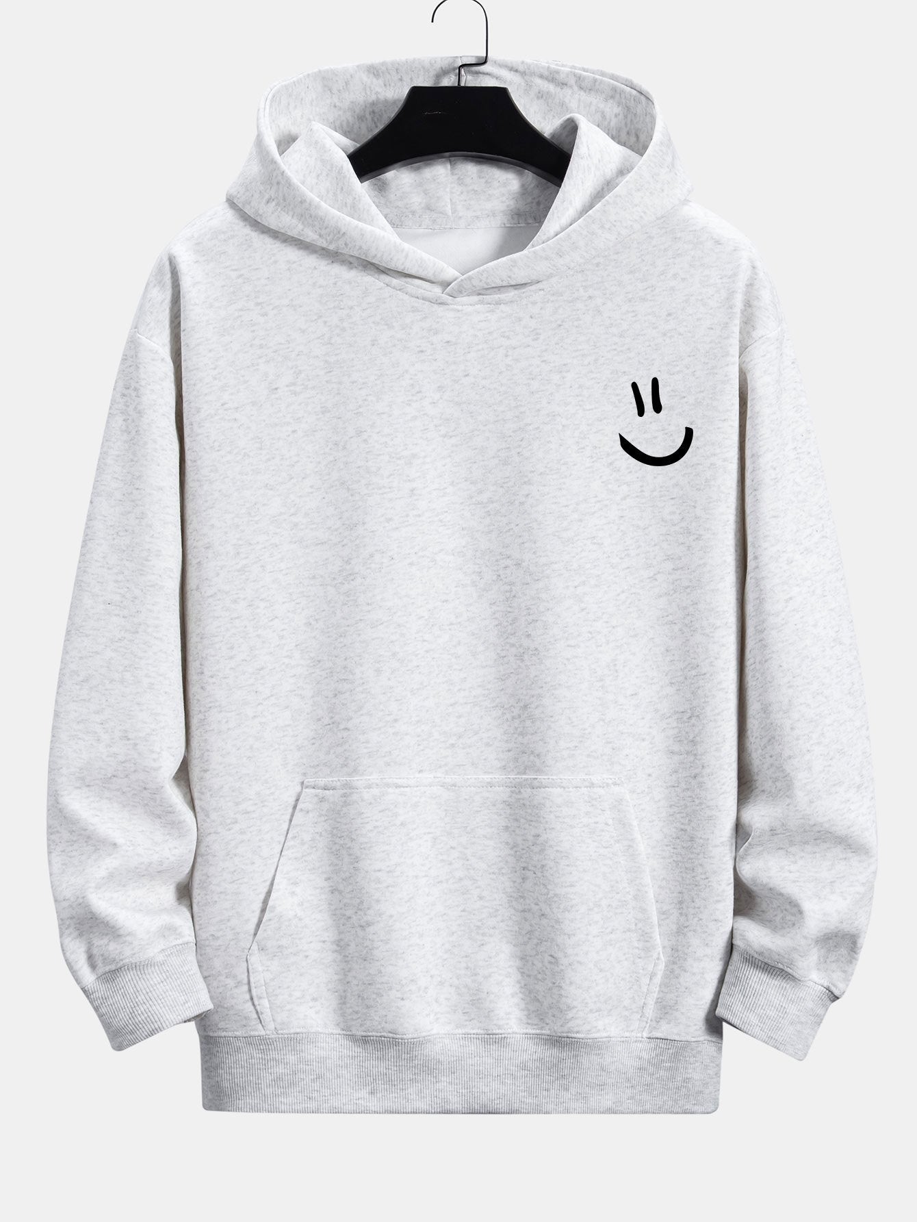 Smiley Face Print Relax Fit Hoodie