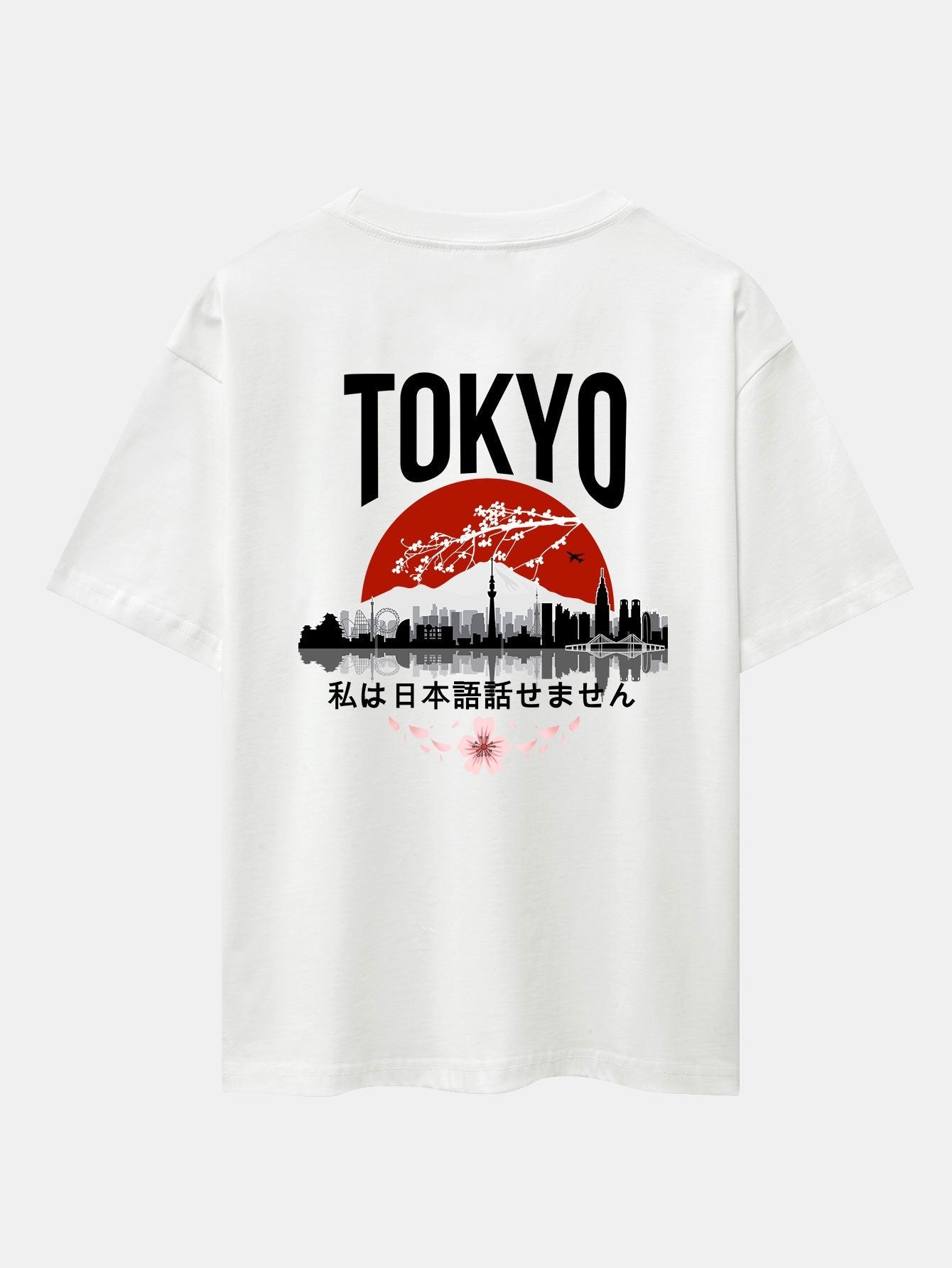 Tokyo Scenery Back Print Oversize T-Shirt