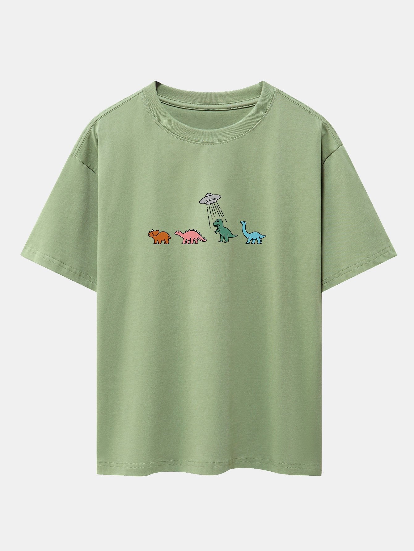 Cartoon Dinosaur Print Heavy Weight Oversize T-Shirt