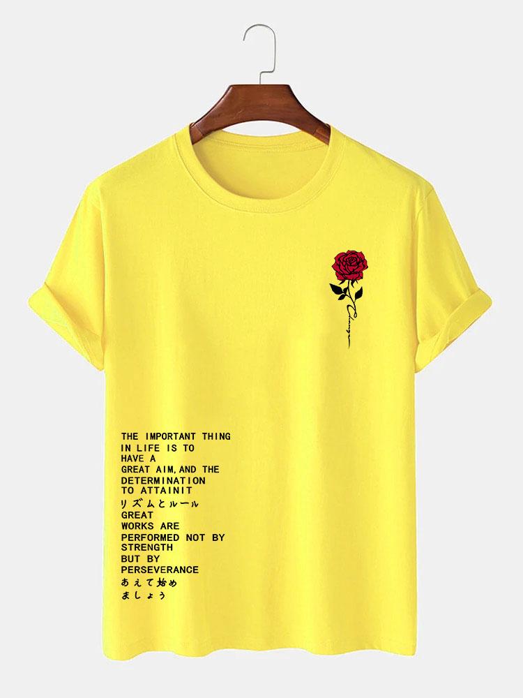 Rose Slogan Print T-Shirt