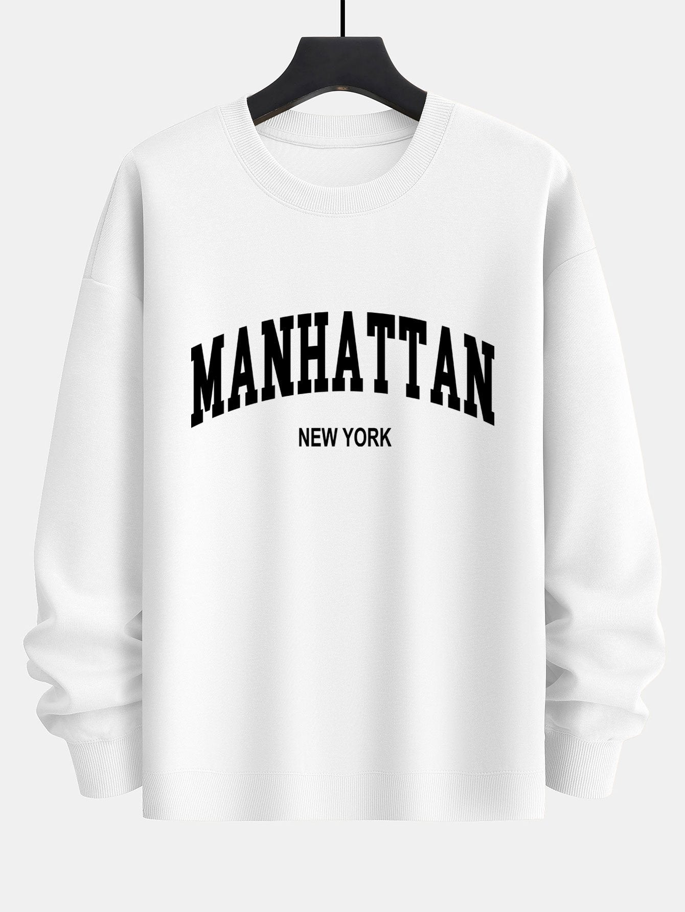 Sweat-shirt coupe décontractée à imprimé Manhattan