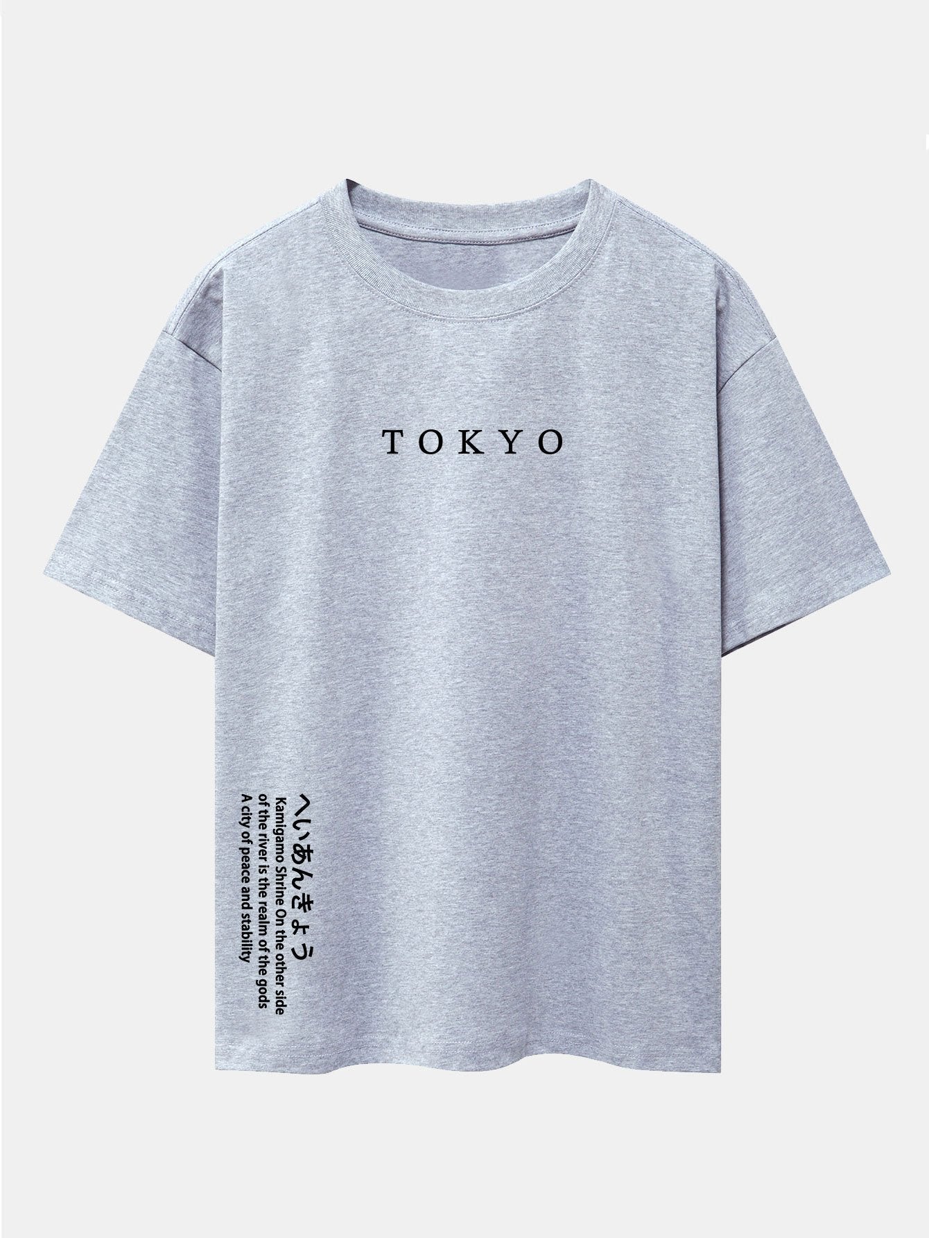 T-shirt oversize à épaules tombantes et imprimé slogan Tokyo 