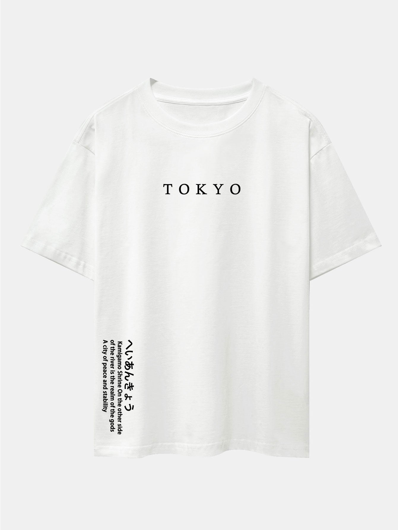 T-shirt oversize à épaules tombantes et imprimé slogan Tokyo 