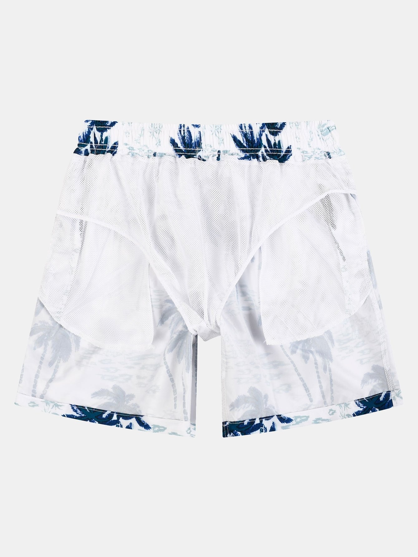 Tropical Plant Print Swim Shorts