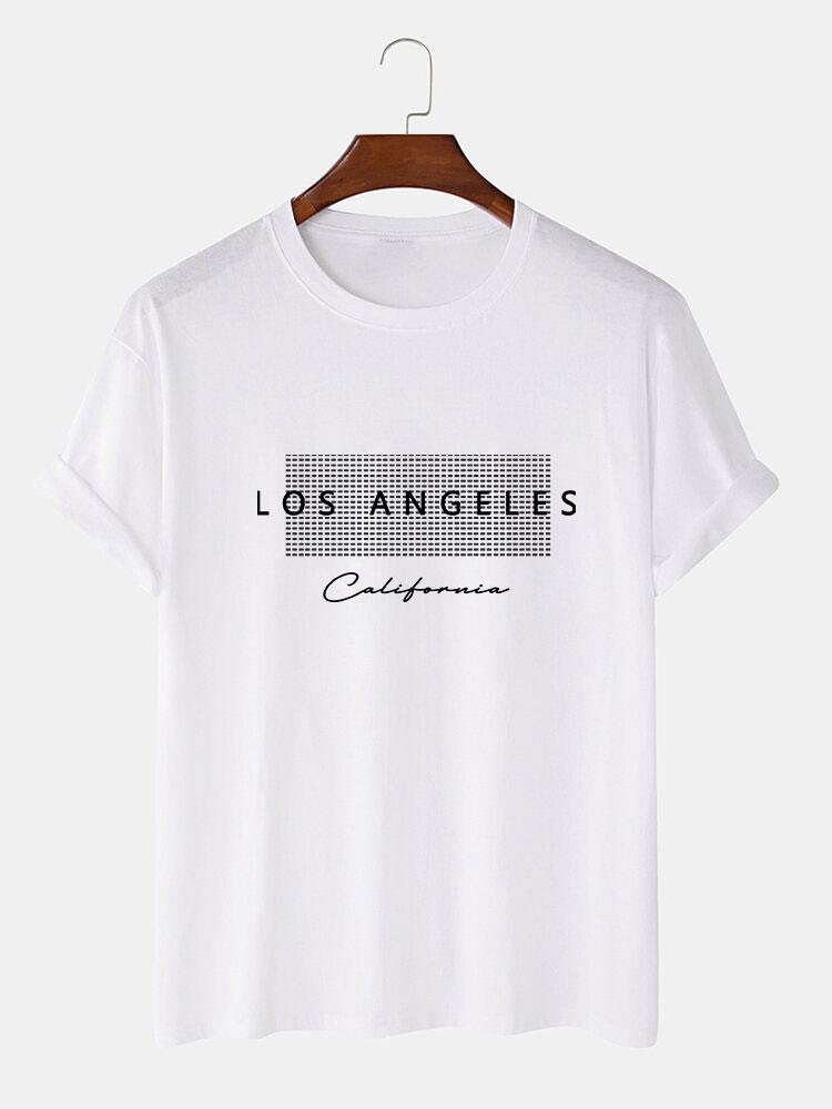 T-shirt imprimé à carreaux Los Angeles