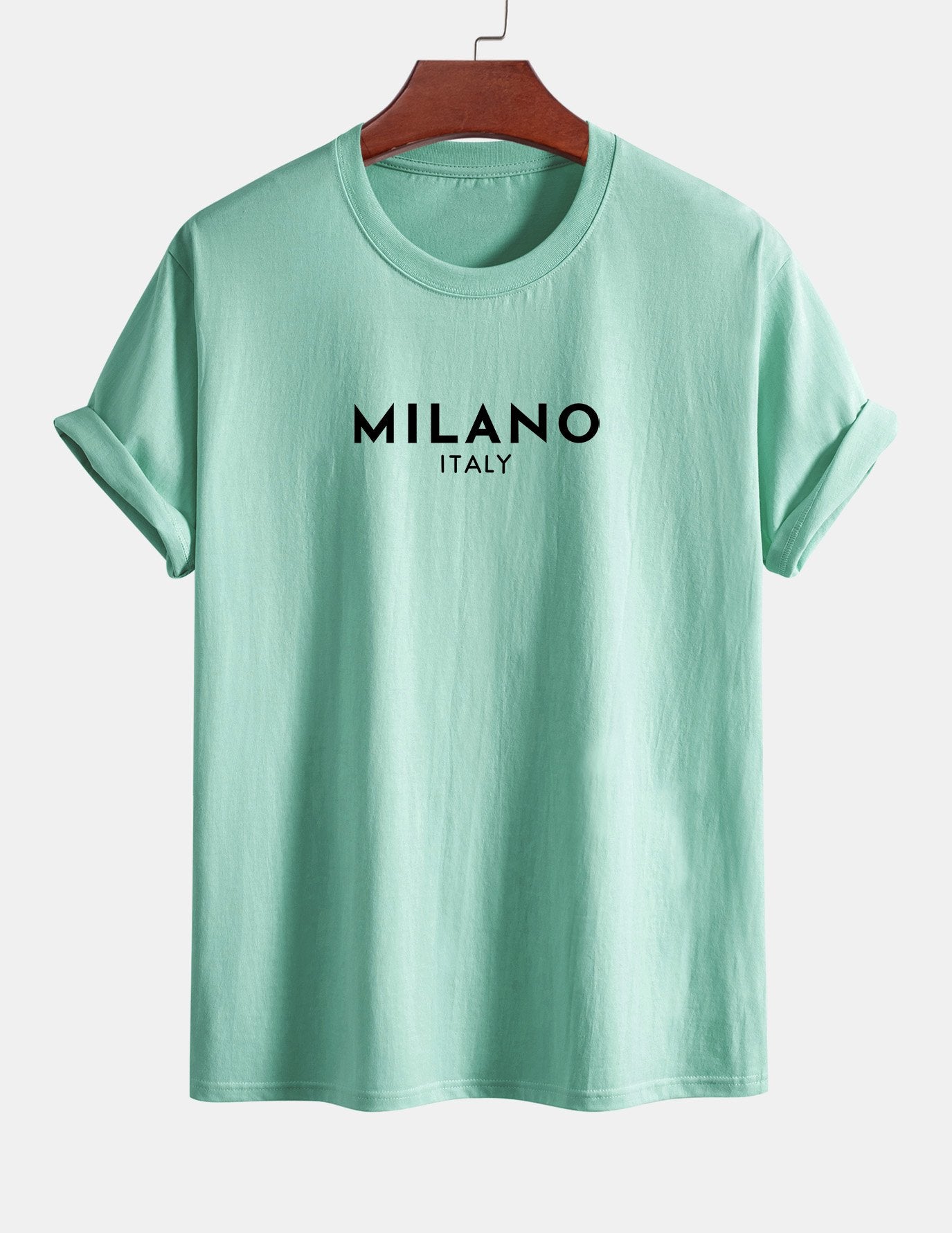 Regular Fit Milano Italy Print Cotton T-Shirt