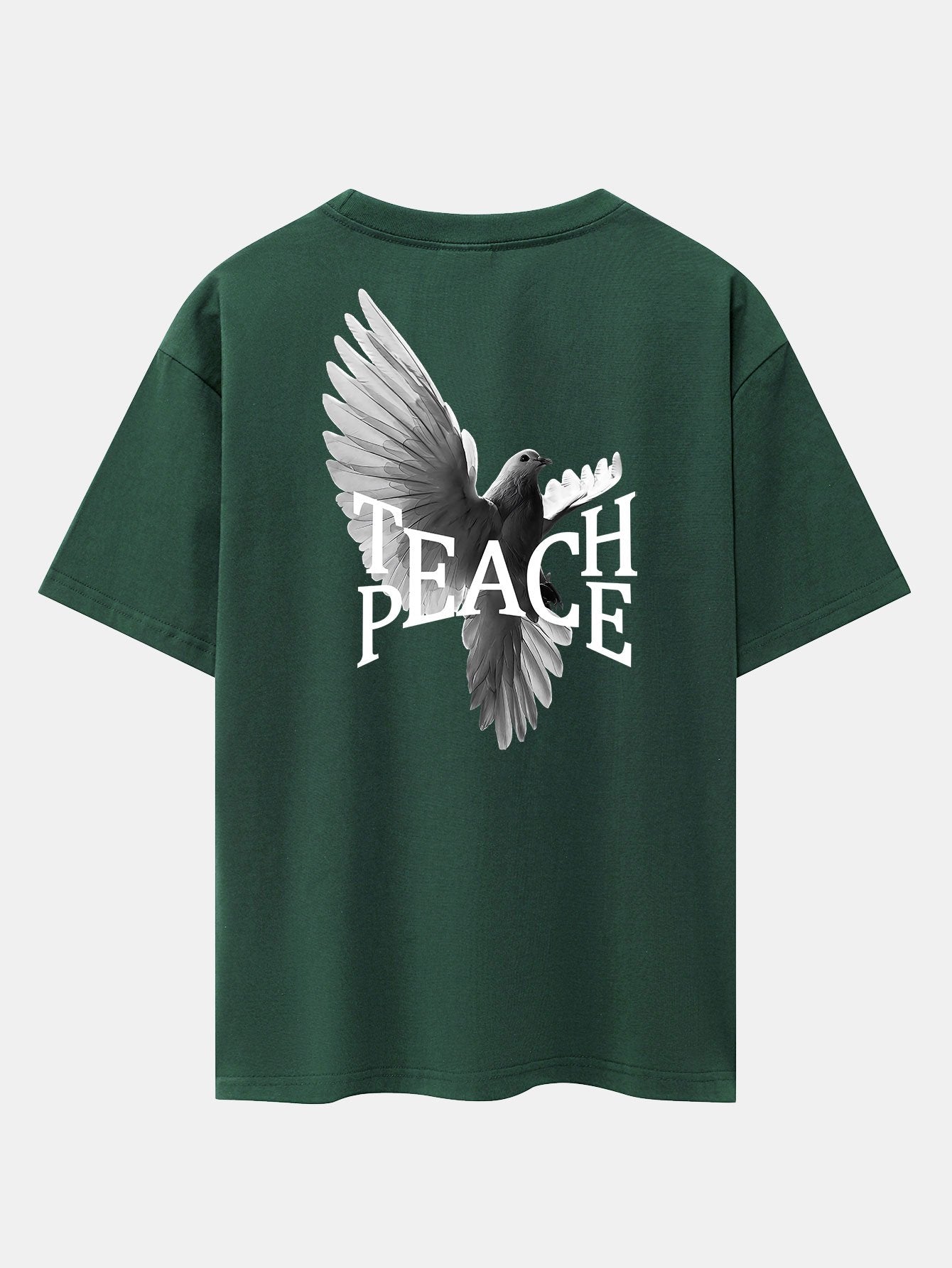 T-shirt oversize à épaules tombantes et imprimé au dos avec slogan Pigeon 