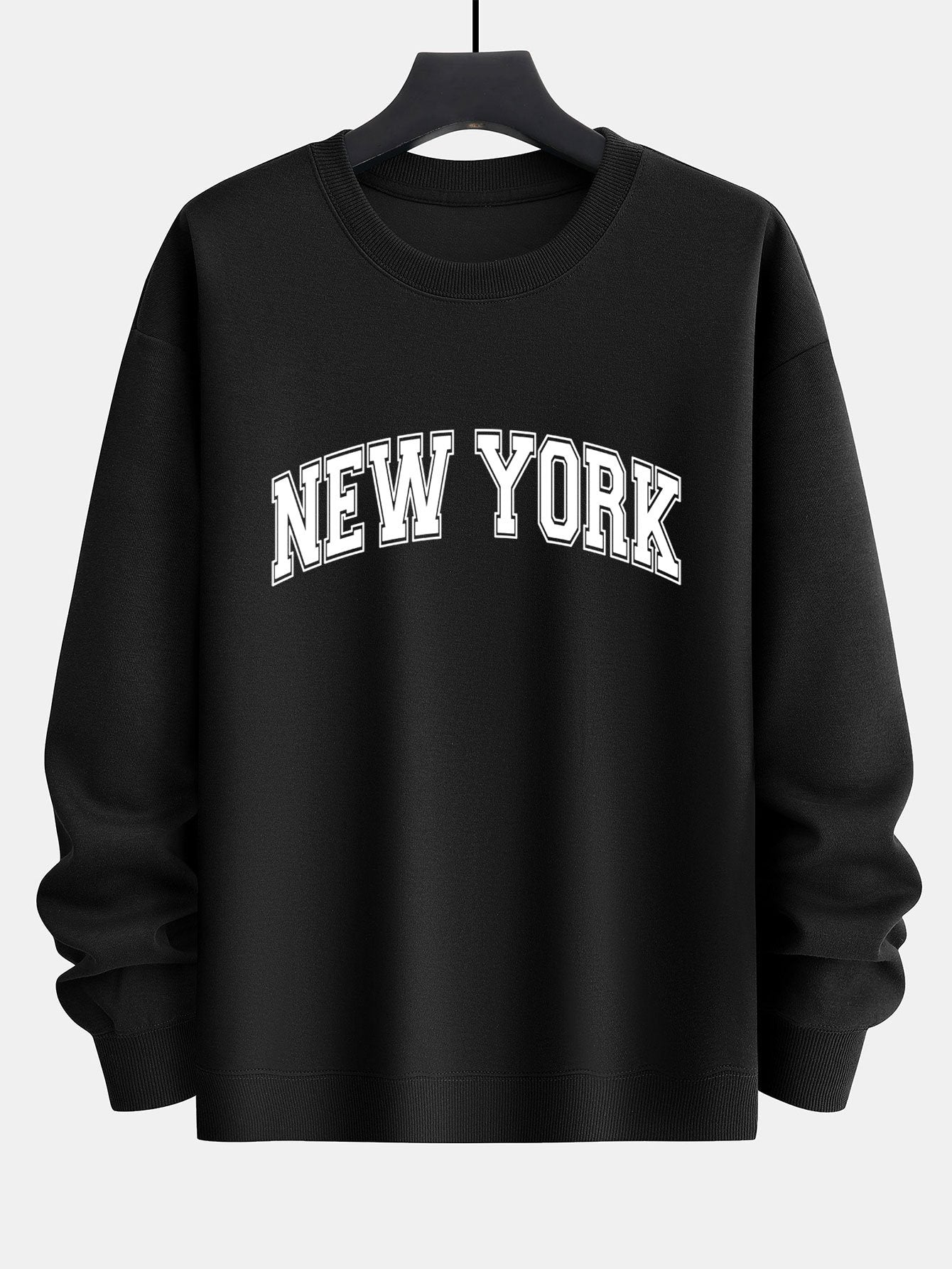 Sweat-shirt coupe décontractée à imprimé New York