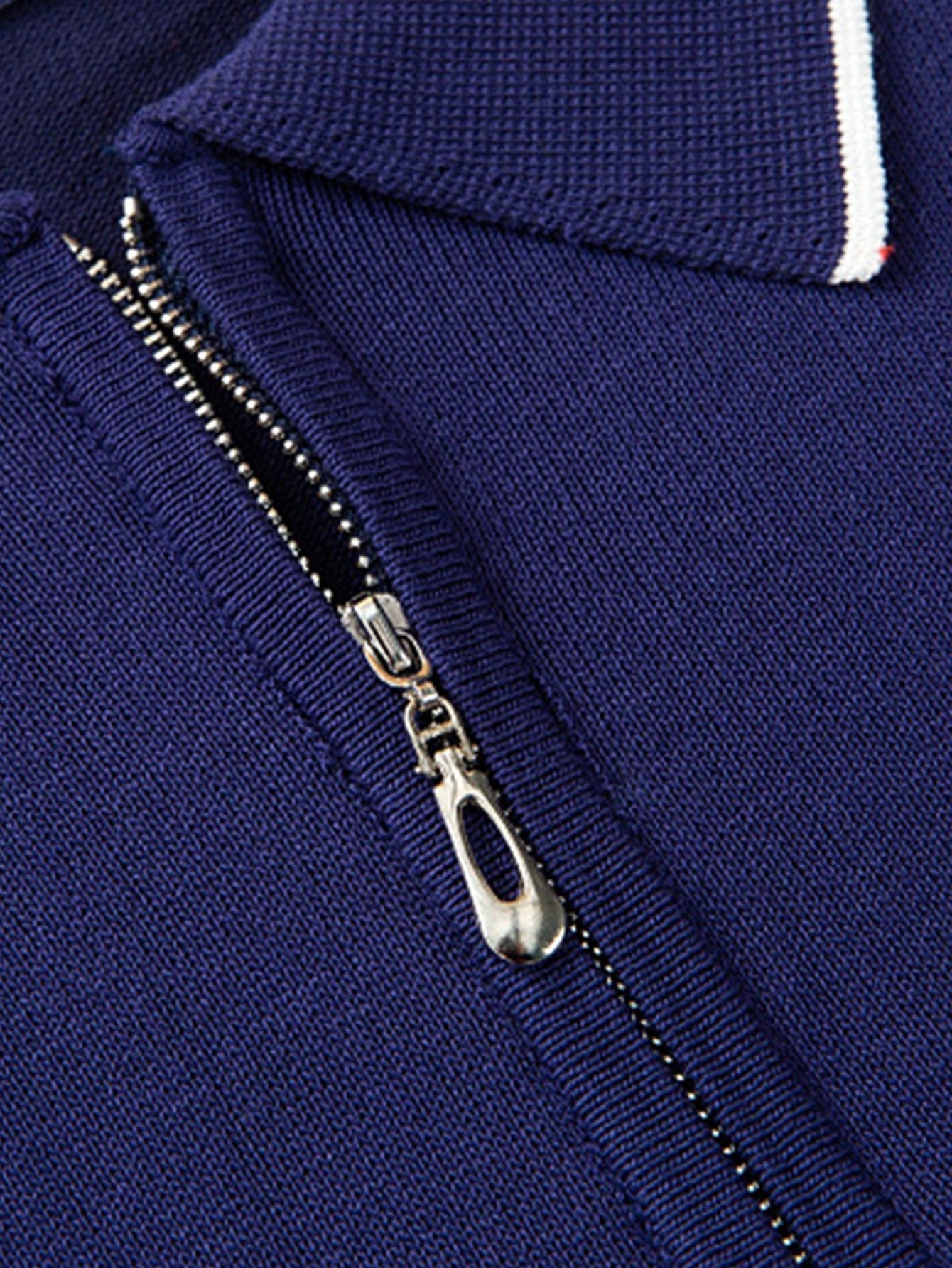 Polo pull zippé uni