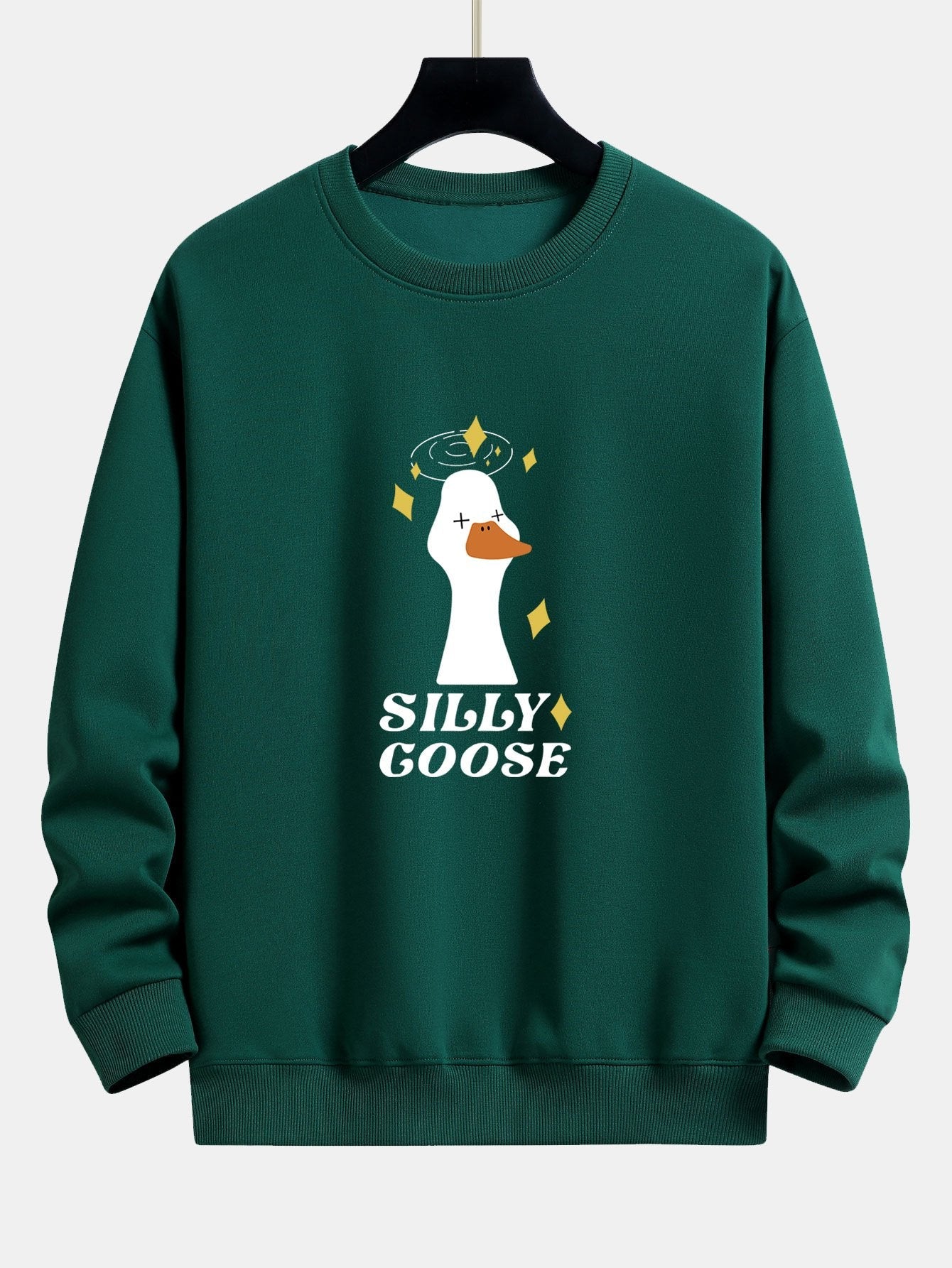 Dizzy Goose Print Relax Fit Sweatshirt