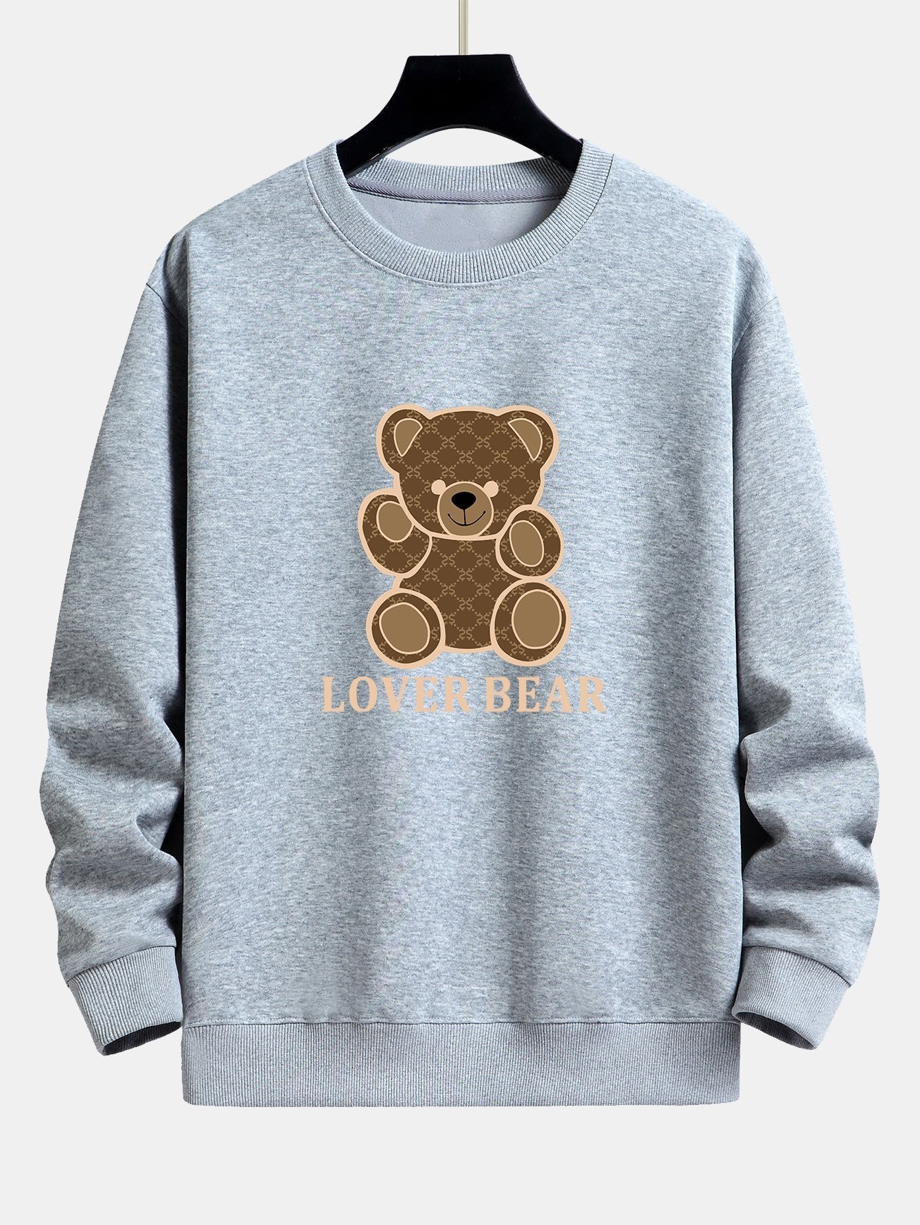 Sweat-shirt coupe décontractée à imprimé Lover Bear