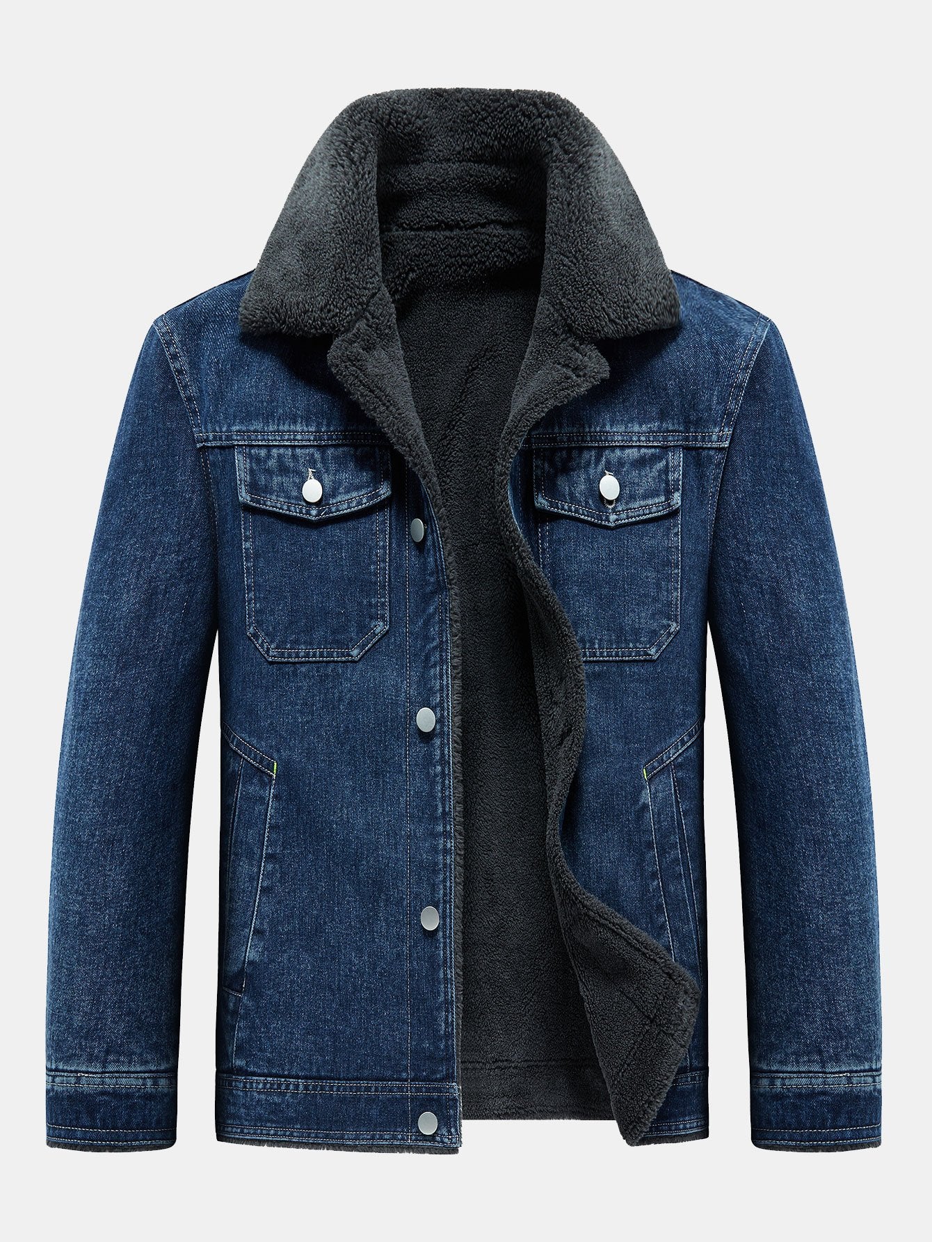 Veste utilitaire doublée en denim Borg