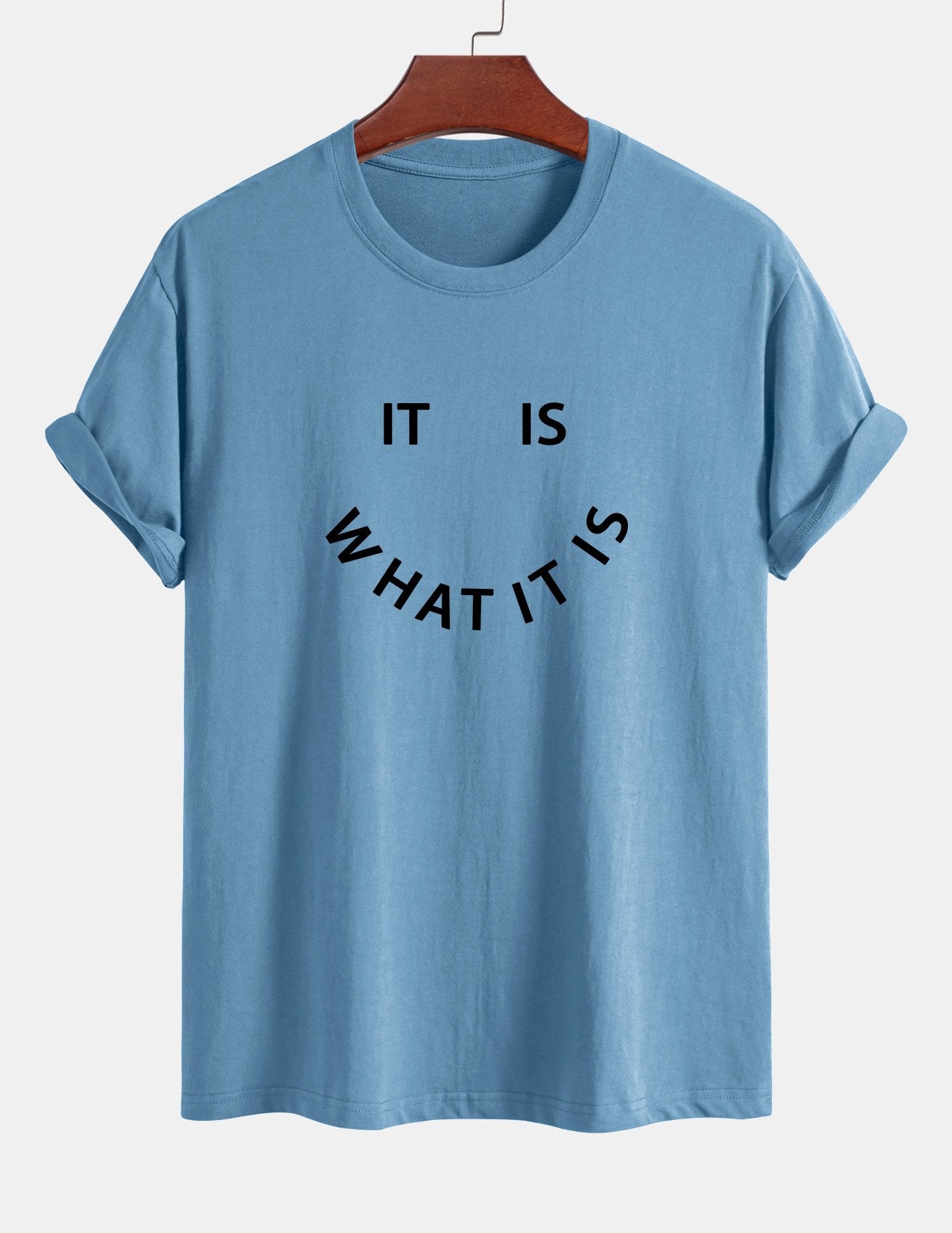 Regular Fit It Is What It Is Print Cotton T-Shirt