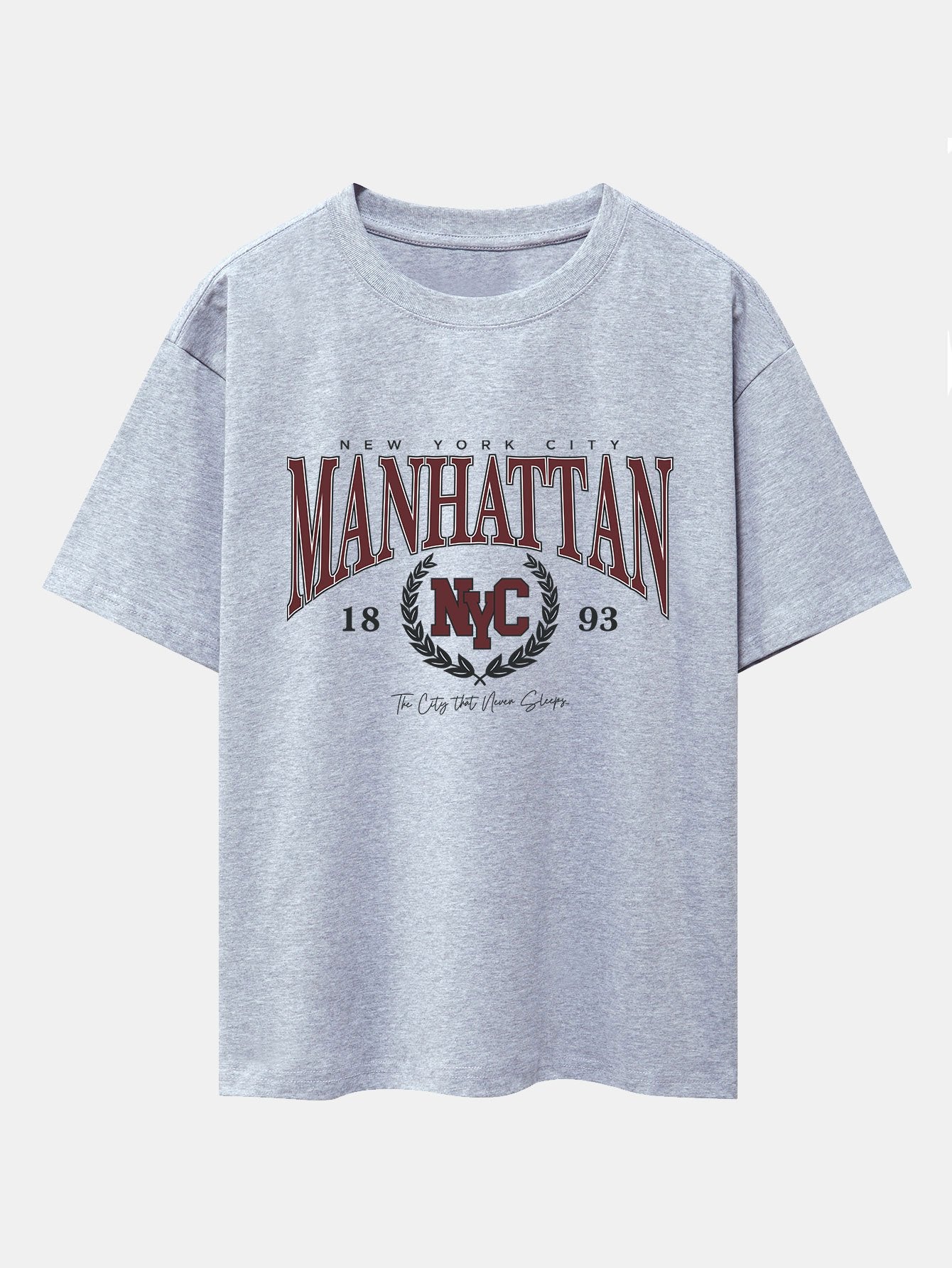 Manhattan Varsity Print Heavy Weight Oversize T-Shirt