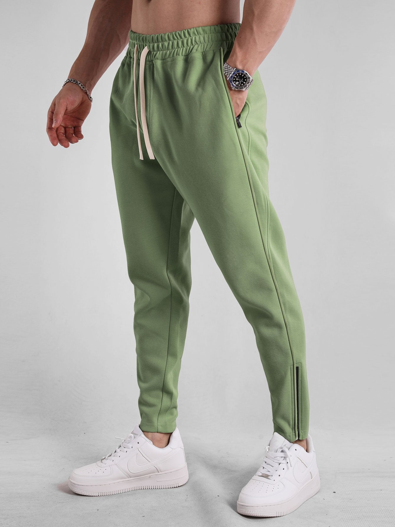 Pantalon de jogging à ourlet zippé