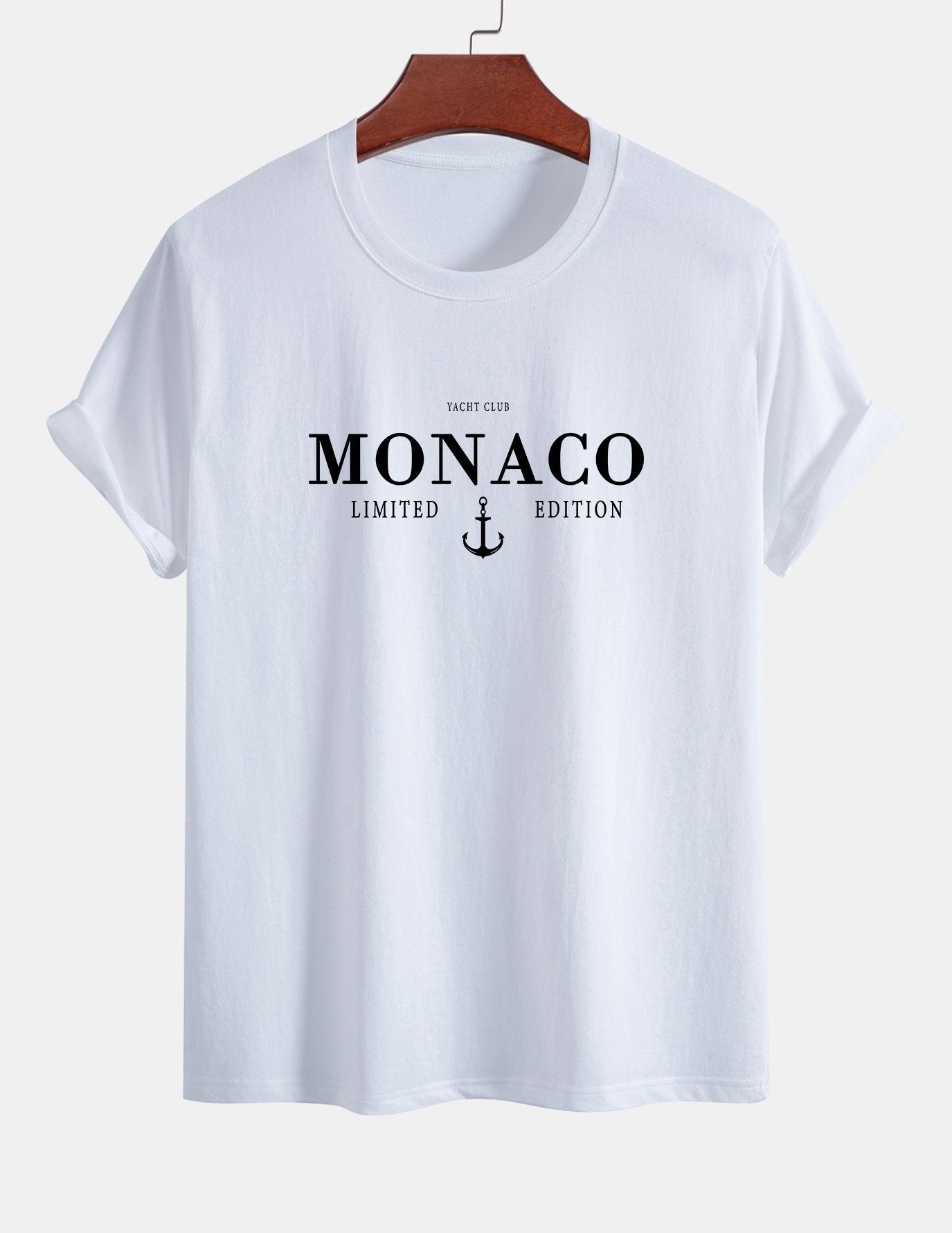 Regular Fit Monaco Slogan Cotton T-Shirt