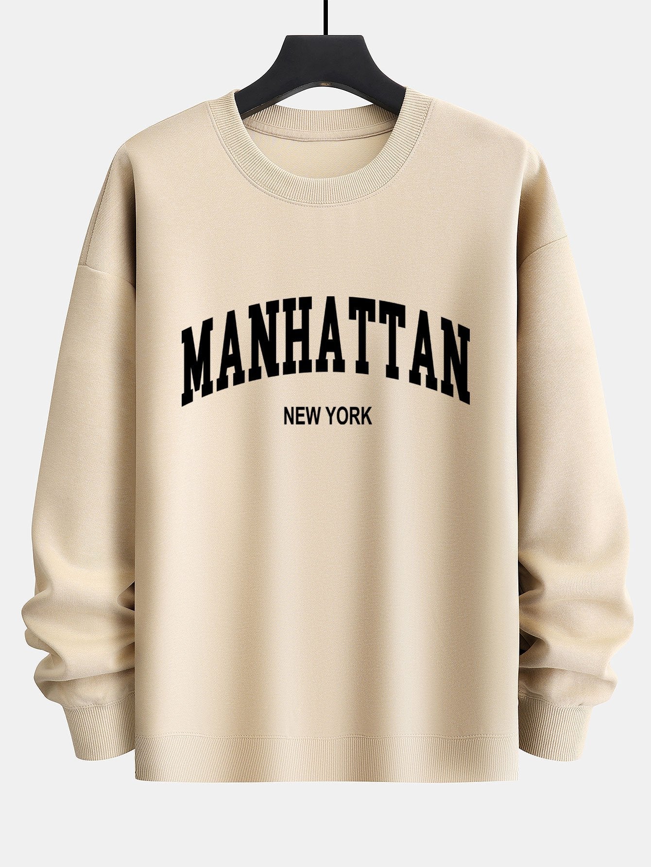 Sweat-shirt coupe décontractée à imprimé Manhattan