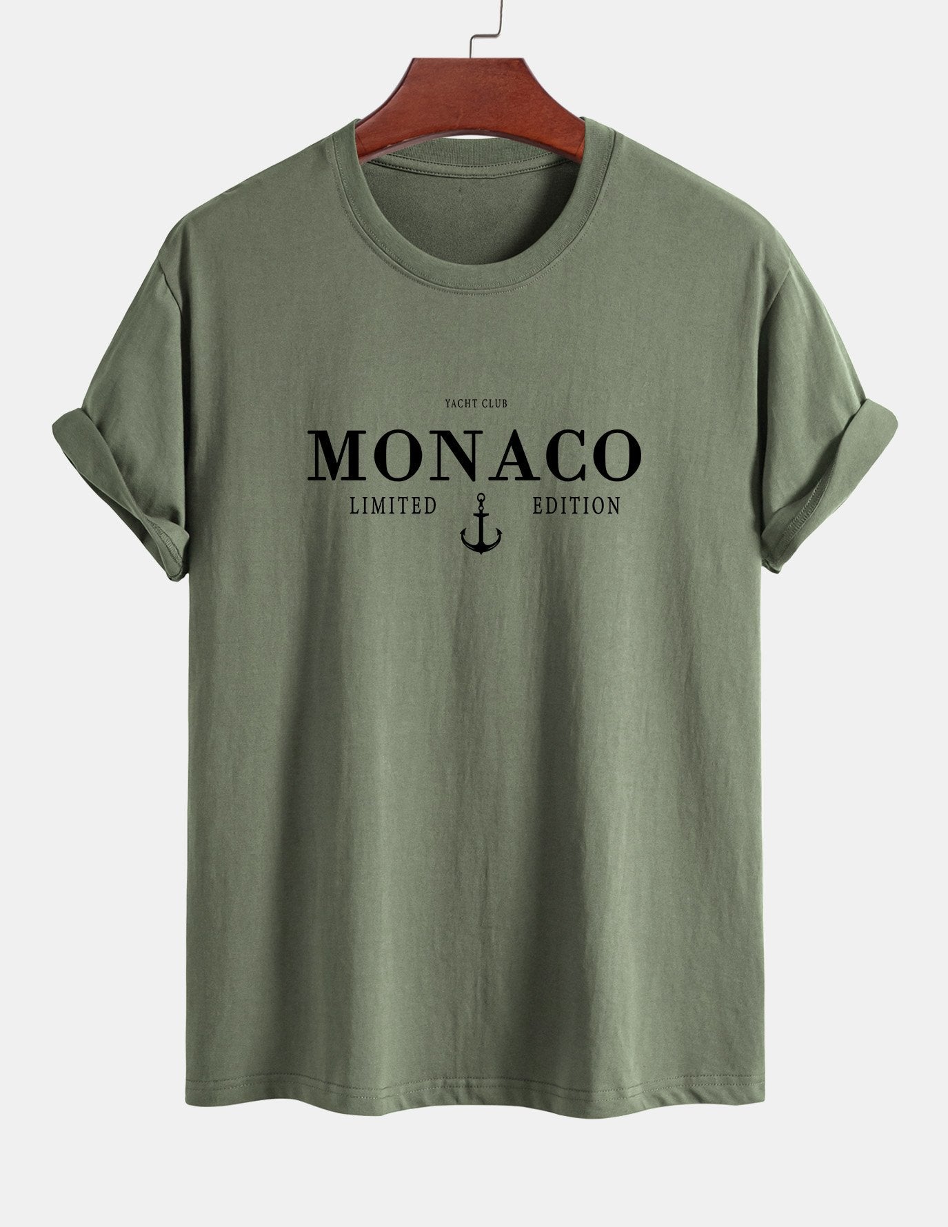 Regular Fit Monaco Slogan Cotton T-Shirt