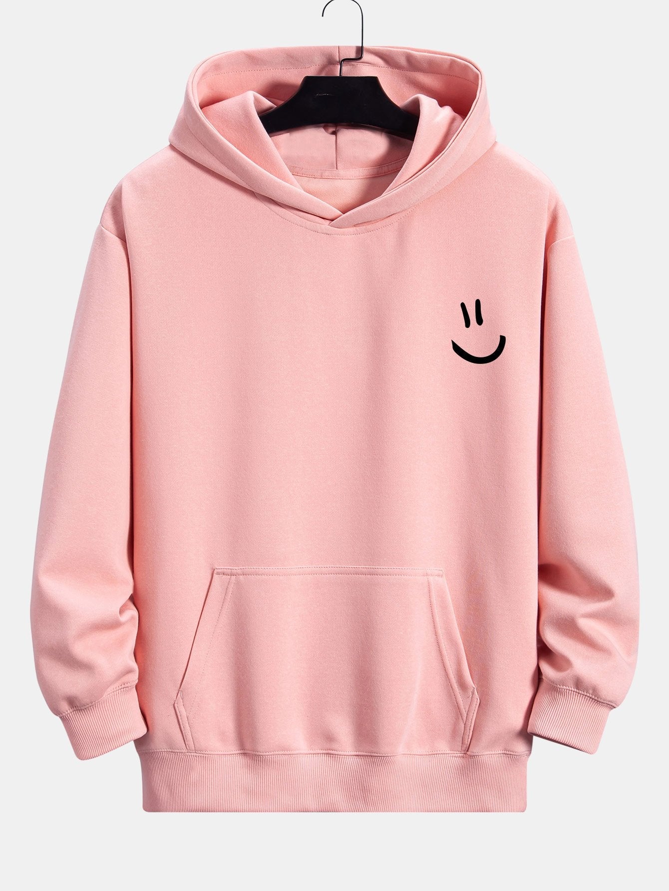 Smiley Face Print Relax Fit Hoodie