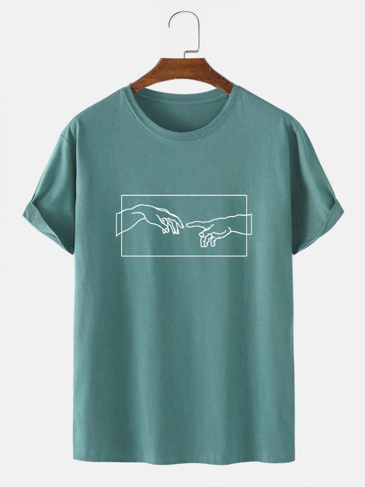 Lines Of Hands Print T-Shirt