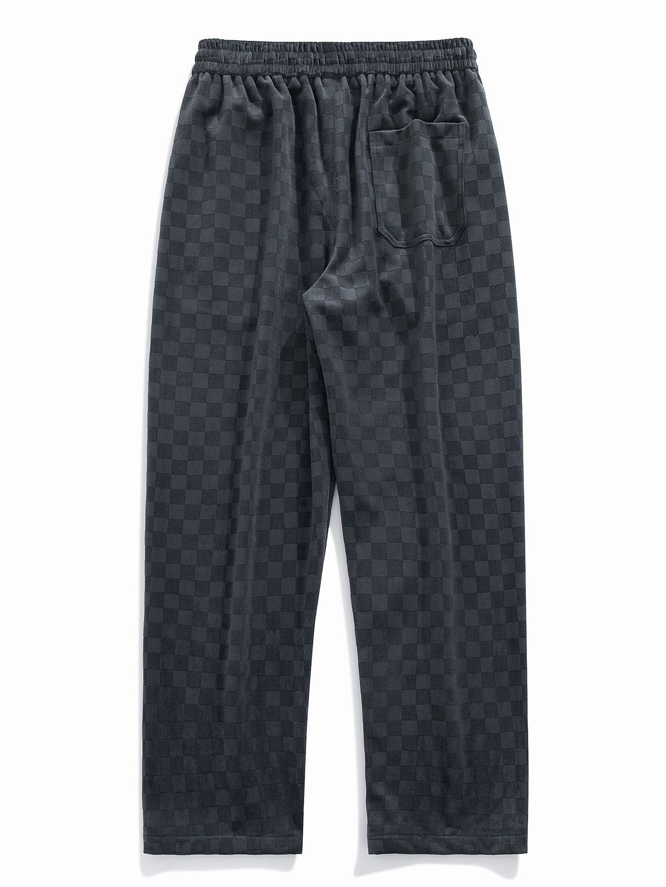 Pantalon droit à damier