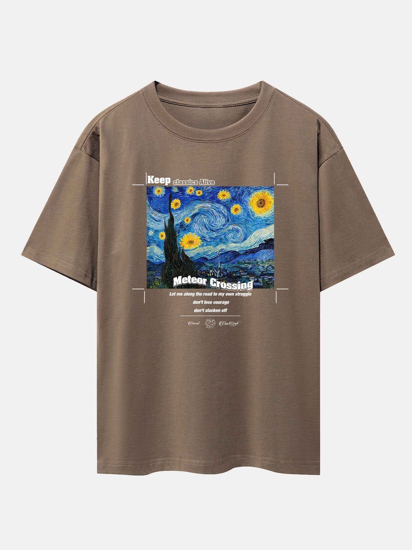 Abstract Painting Print Drop Shoulder Oversize T-Shirt