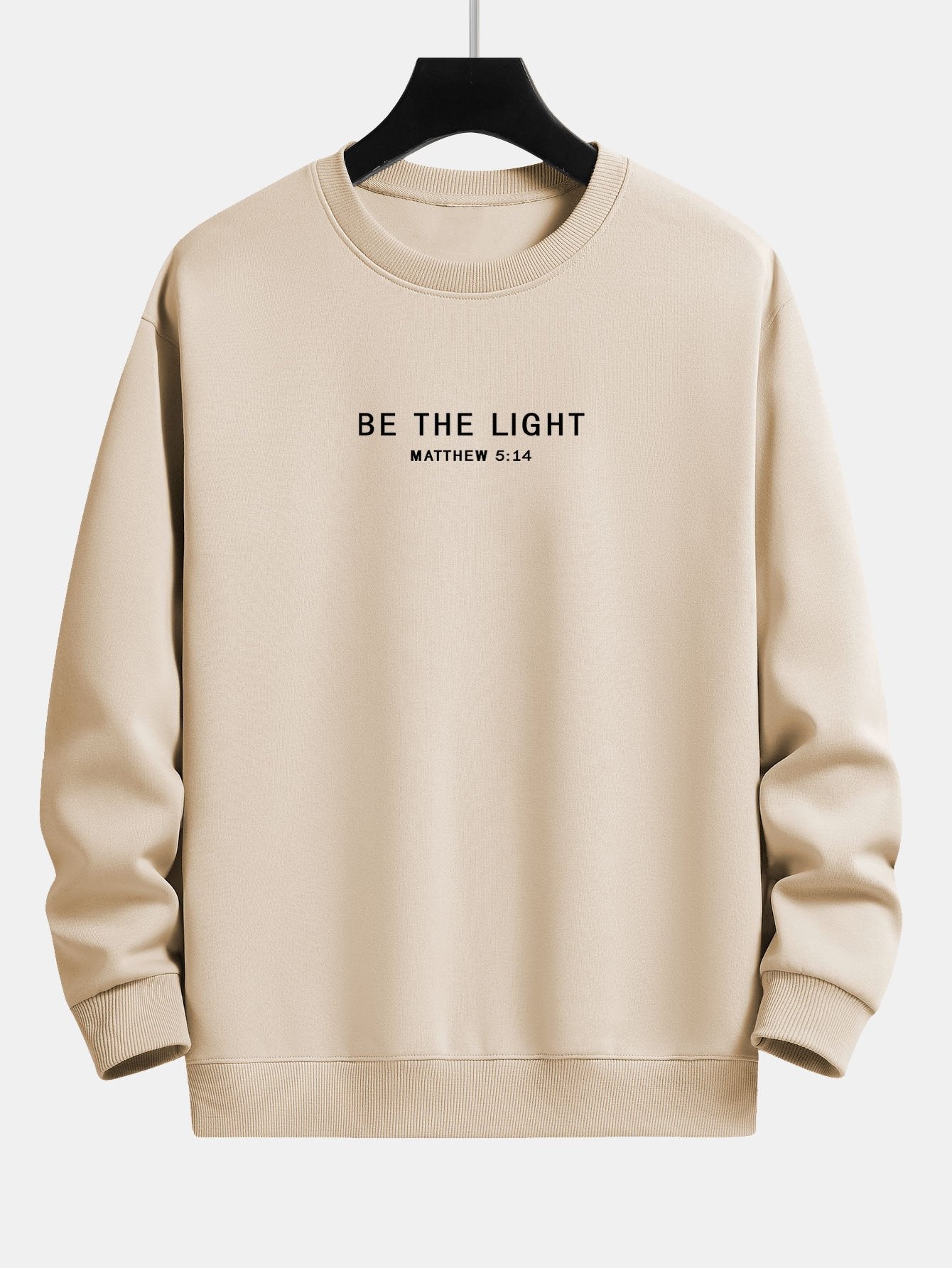 Sweat-shirt coupe décontractée à imprimé Be The Light