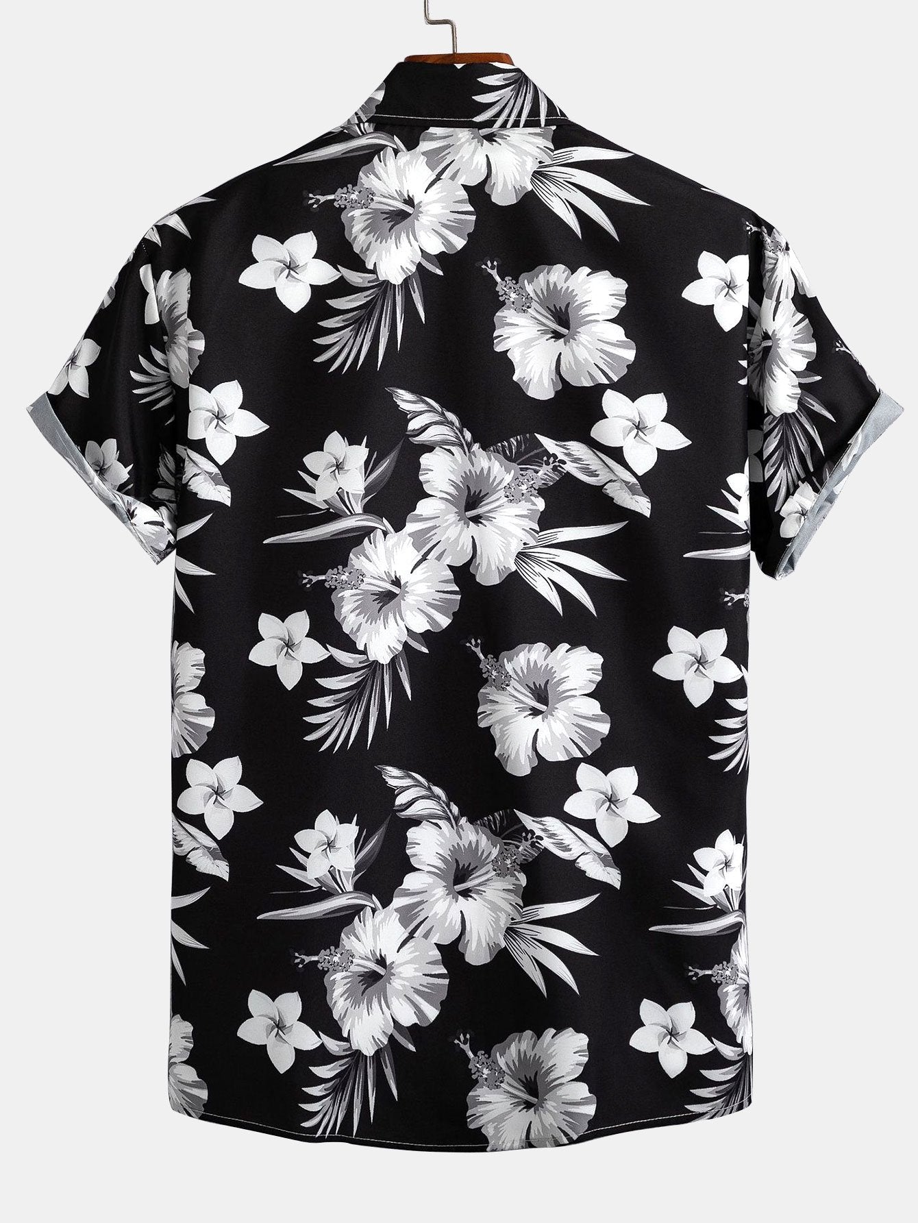 Chemise boutonnée à imprimé floral tropical