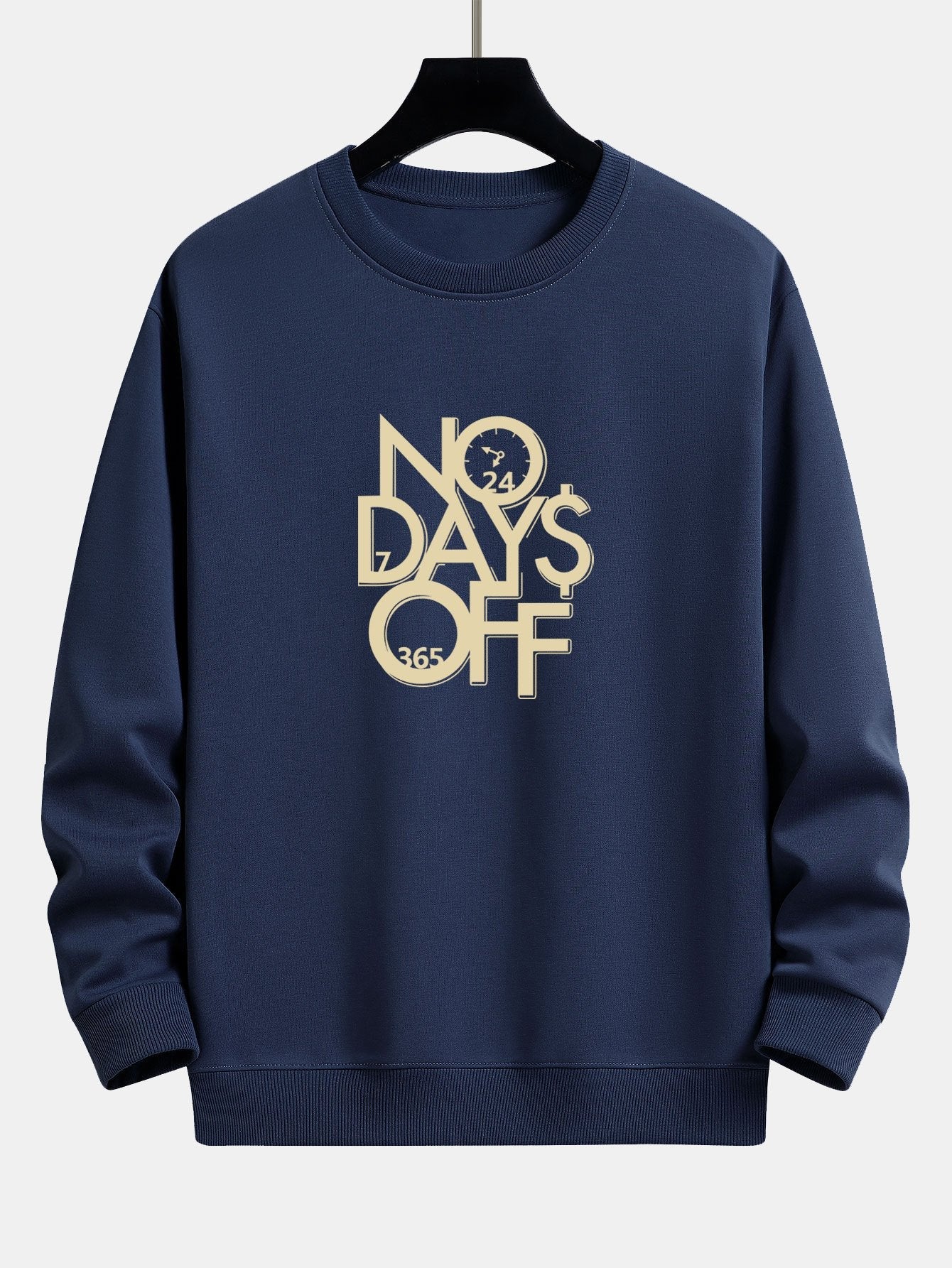 Sweat-shirt coupe décontractée à imprimé No Days Off