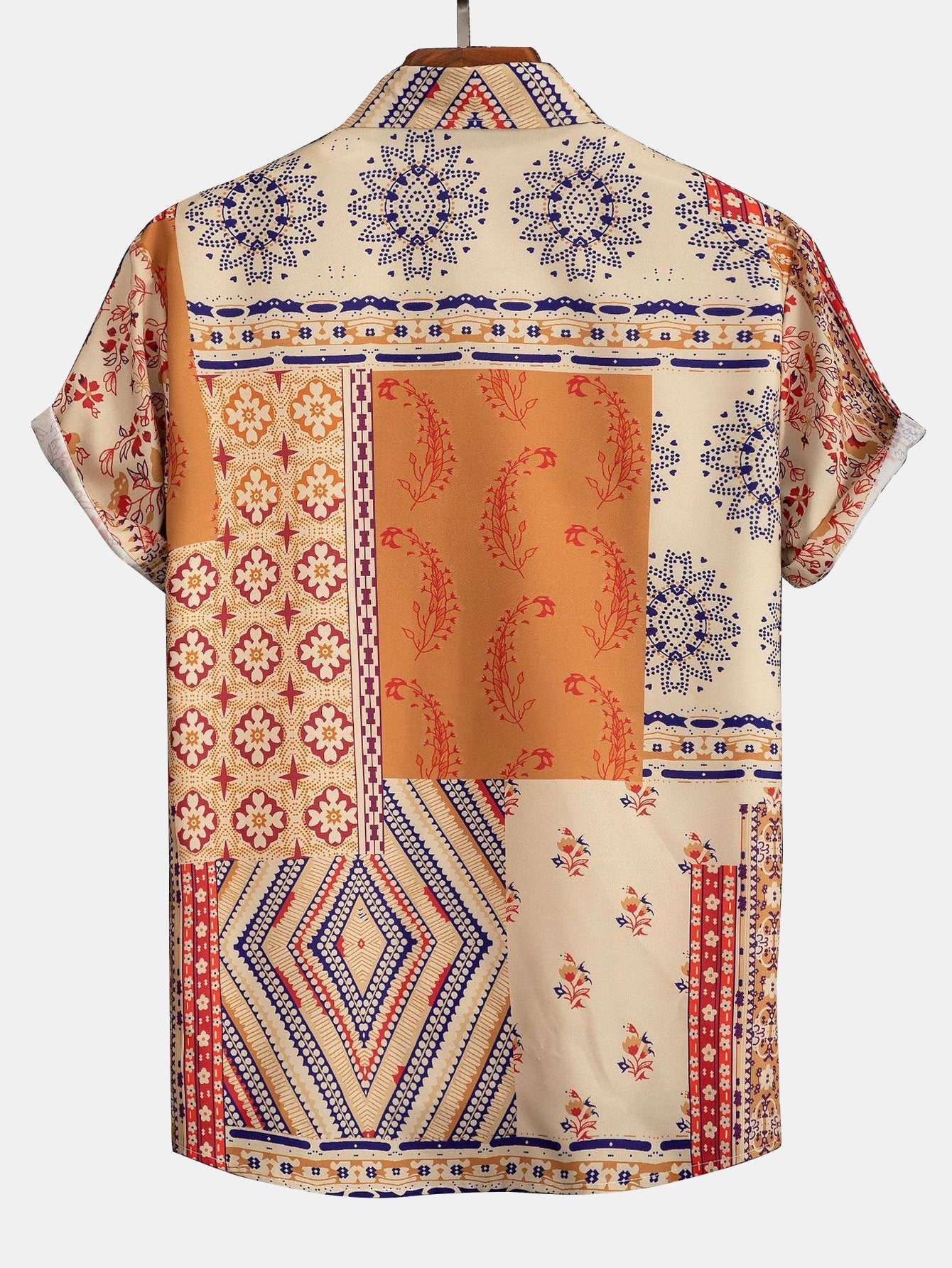 Chemise boutonnée à imprimé foulard #Conception de motifs aléatoires#