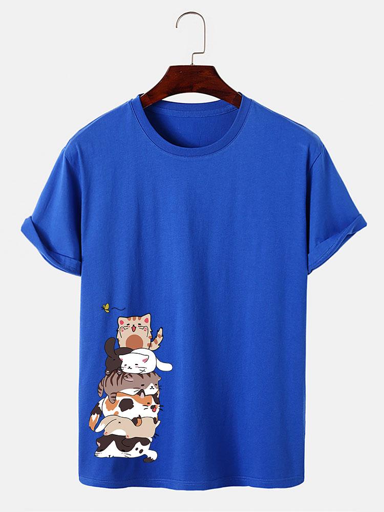 T-shirt imprimé chat de dessin animé