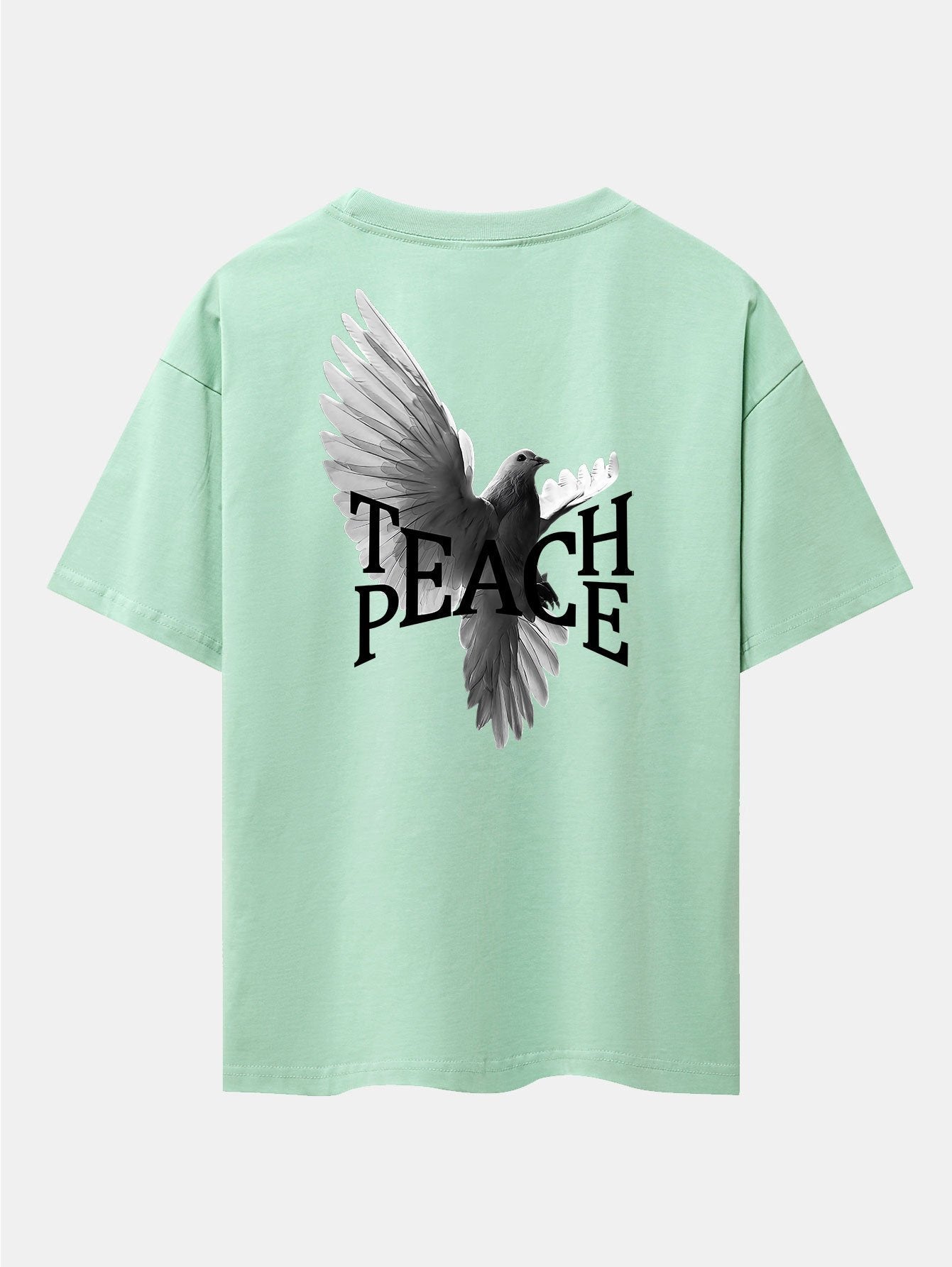 T-shirt oversize à épaules tombantes et imprimé au dos avec slogan Pigeon 