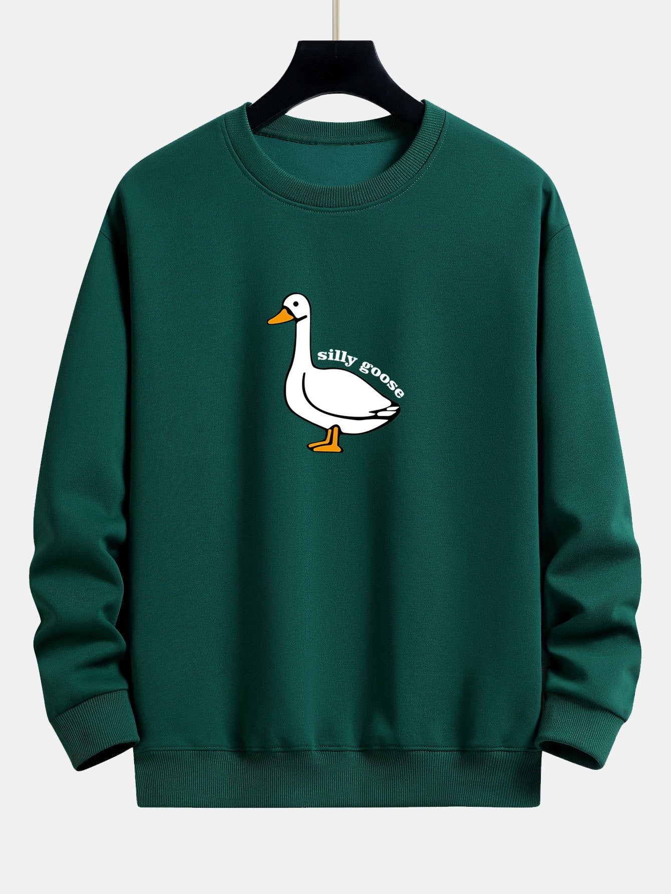 Sweat-shirt coupe décontractée à imprimé Silly Goose