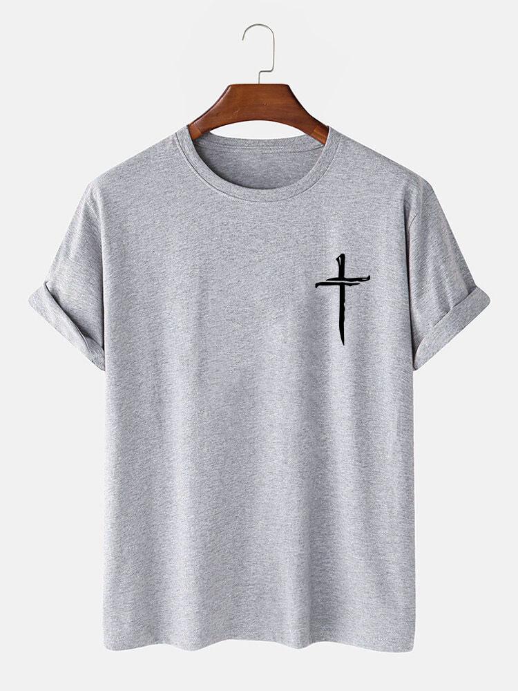 Cross Print T-Shirt