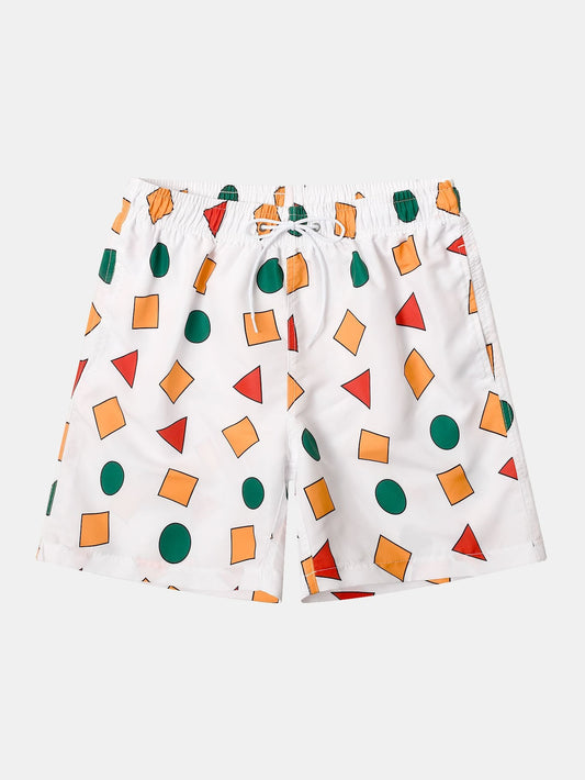 Geometry Print Swim Shorts