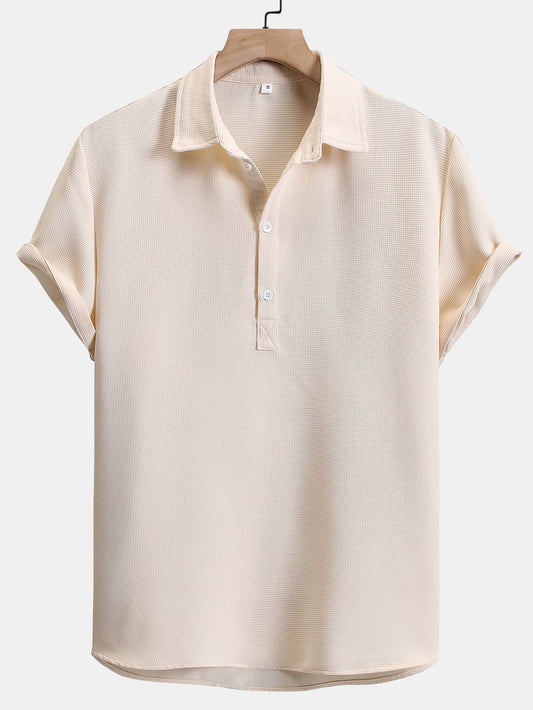 Chemise à col polo gaufré