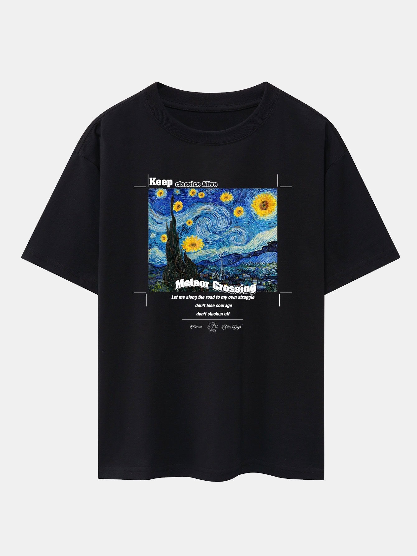 Abstract Painting Print Drop Shoulder Oversize T-Shirt