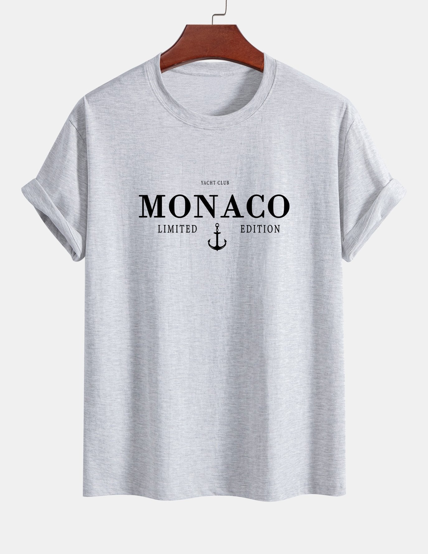 Regular Fit Monaco Slogan Cotton T-Shirt