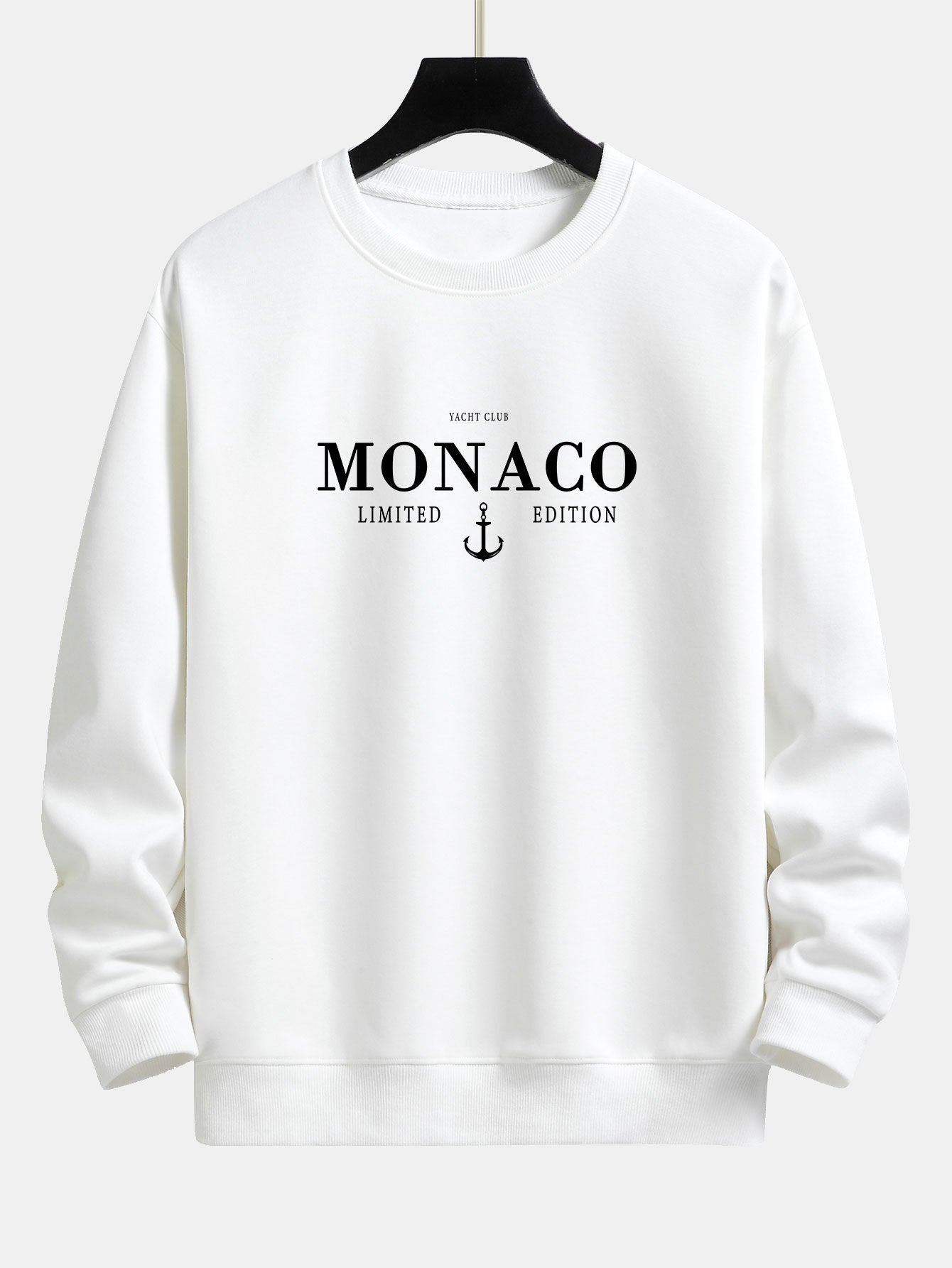 Monaco Slogan Print Relax Fit Sweatshirt