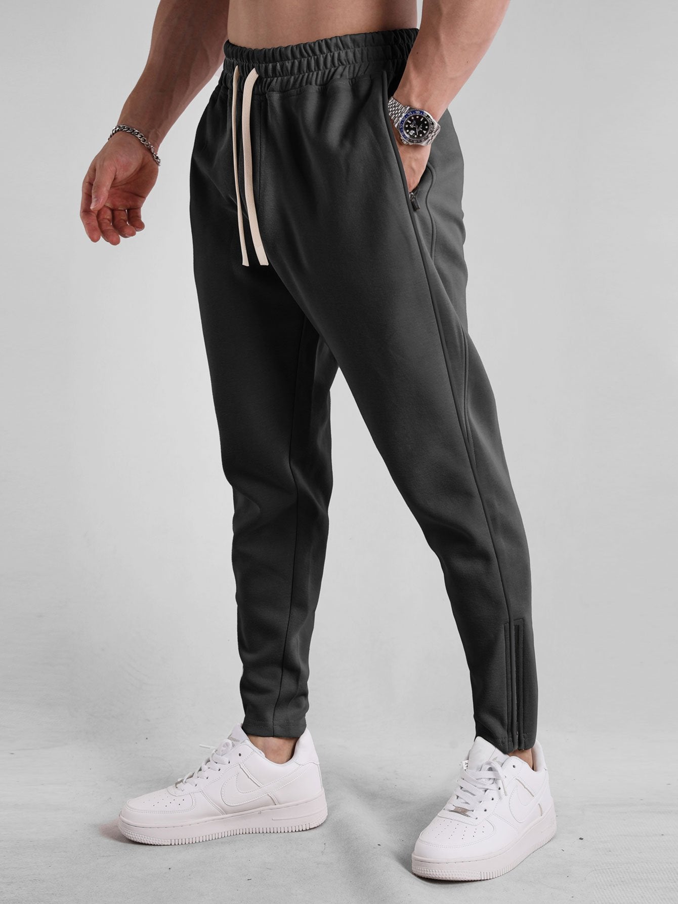 Pantalon de jogging à ourlet zippé