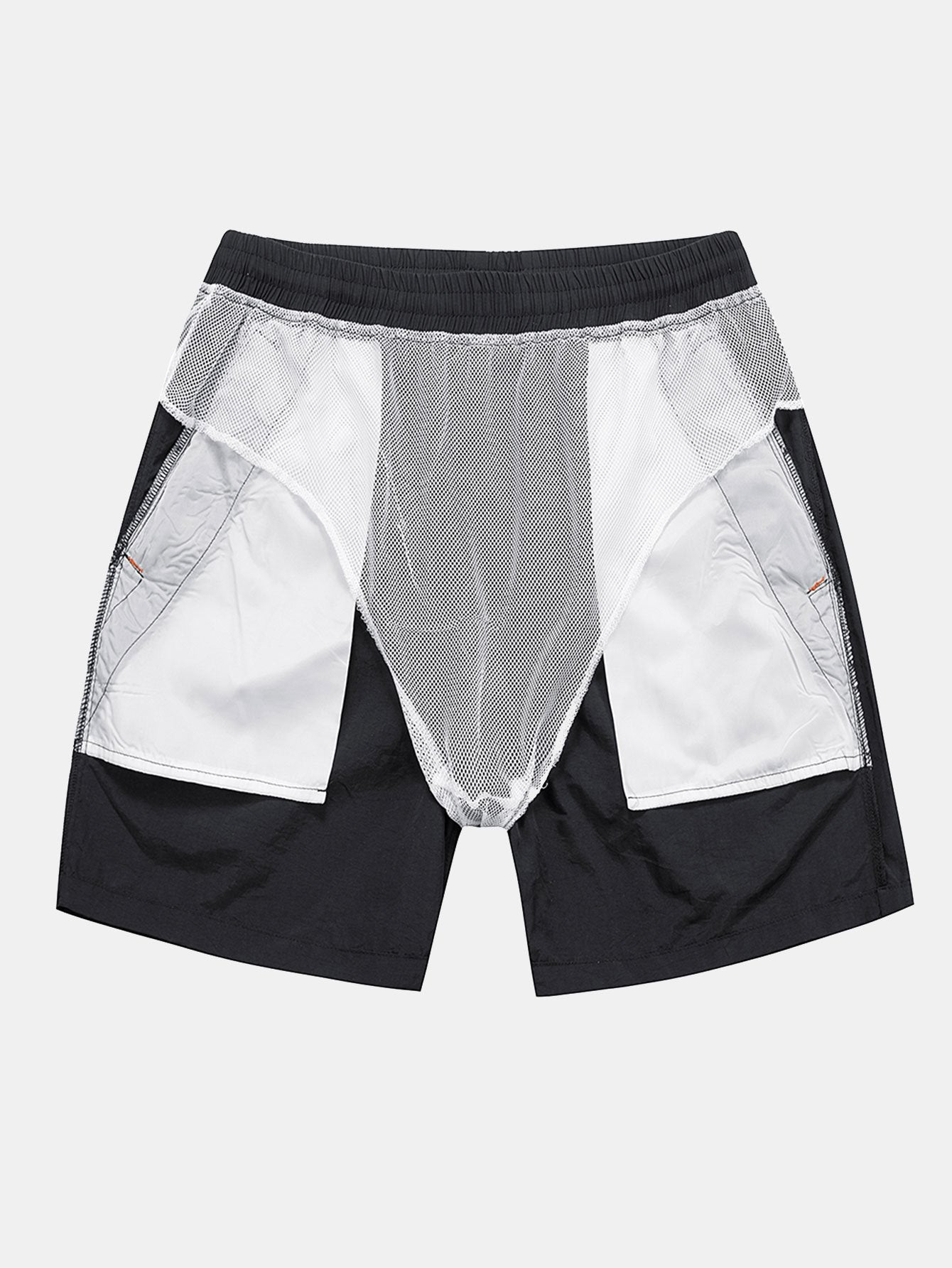 Short de bain uni avec poche zippée