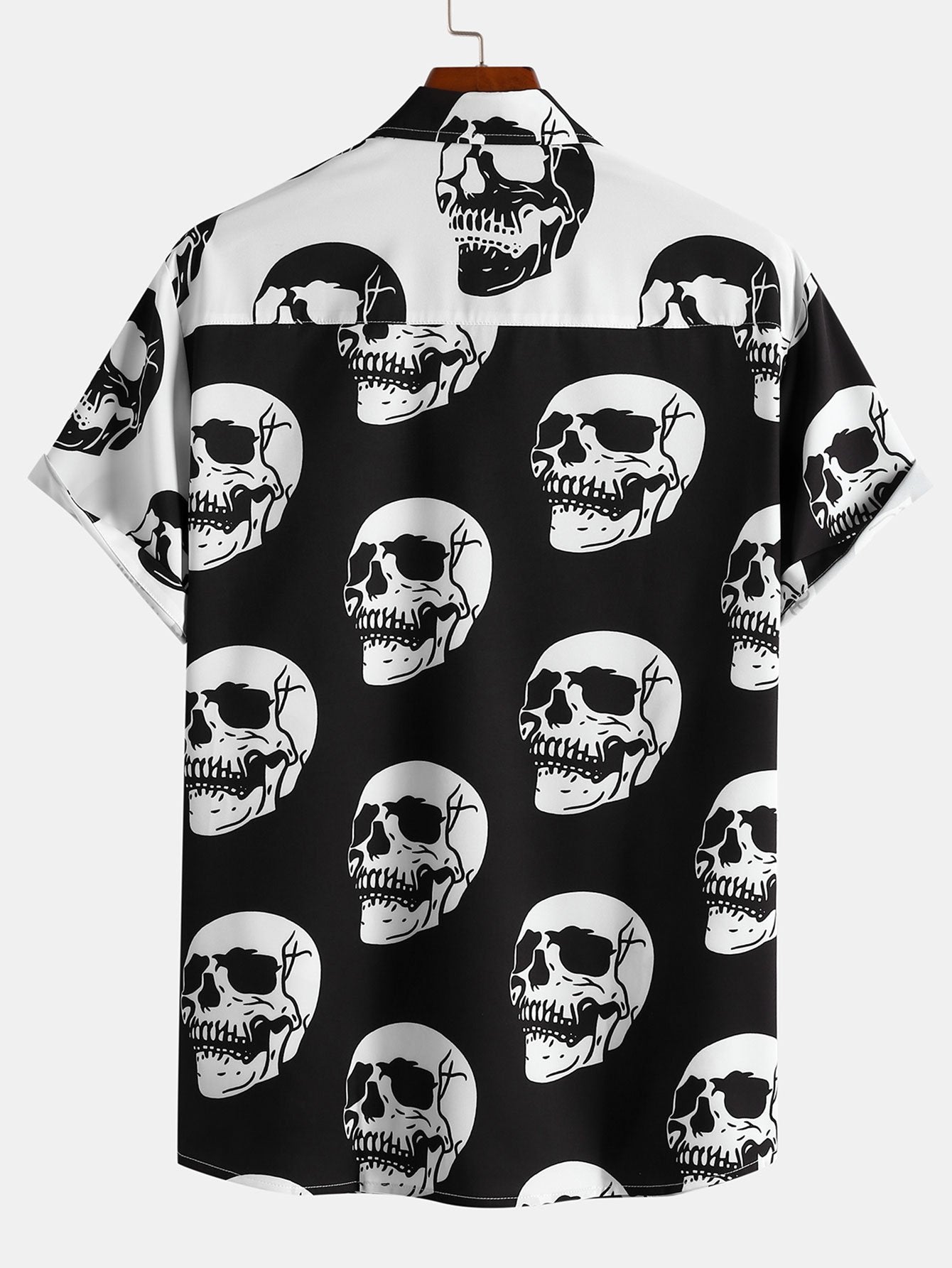 Two Tone Skull Print Shirt