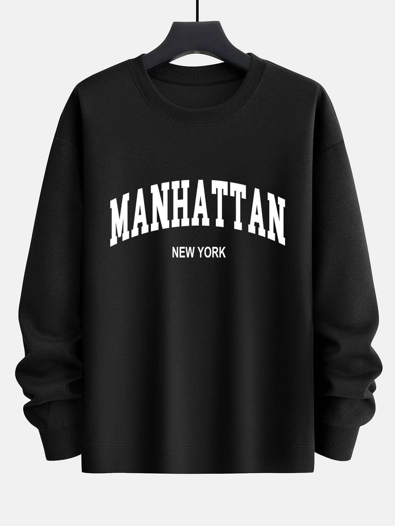 Sweat-shirt coupe décontractée à imprimé Manhattan