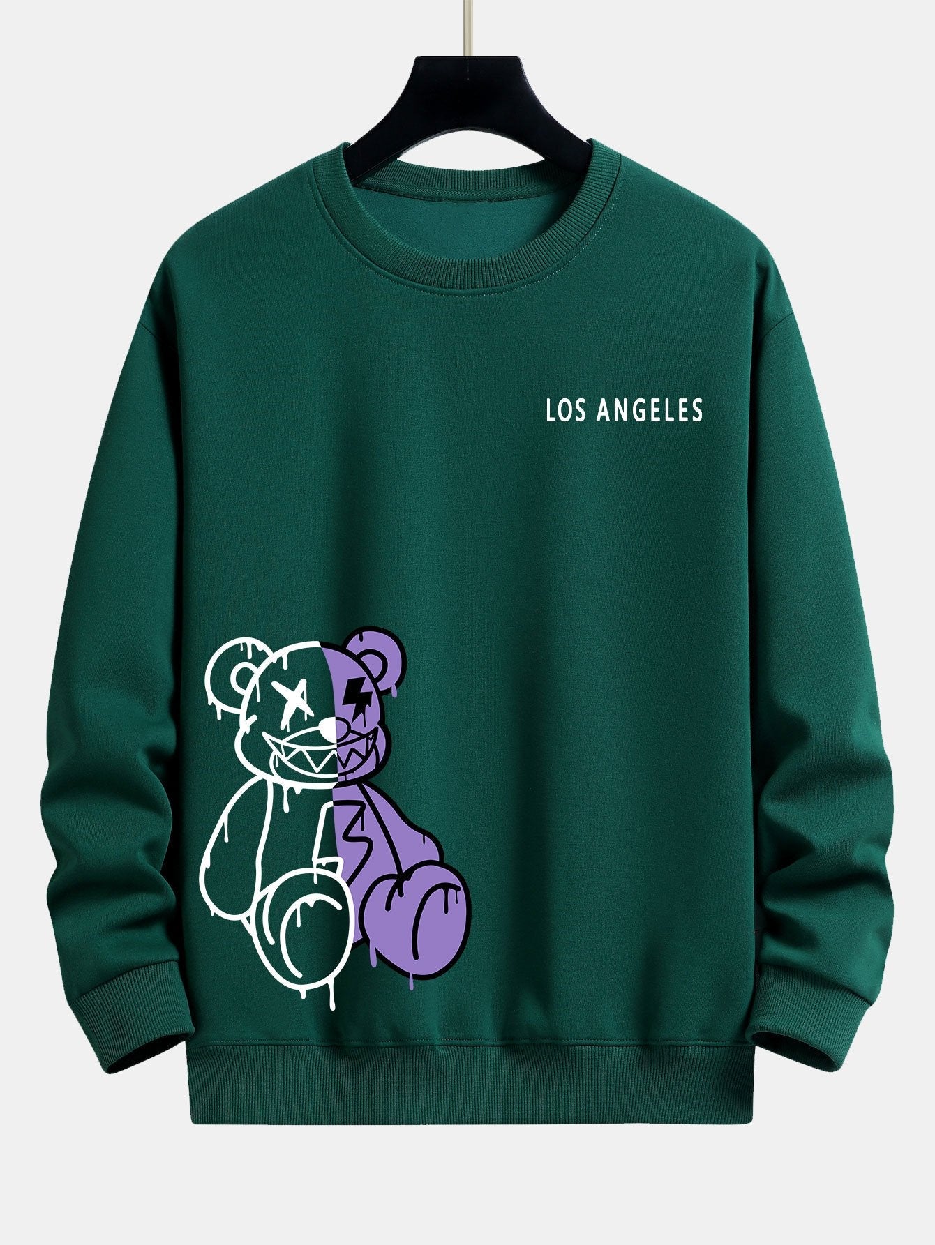 Los Angeles Dissolving Bear Print Relax Fit Sweatshirt