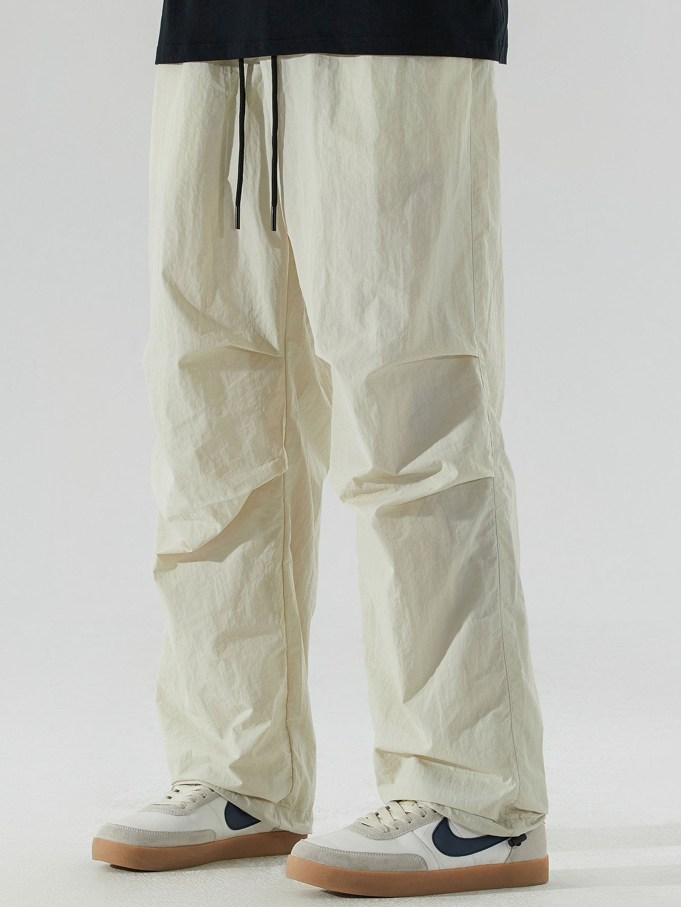 Elastic Waist Parachute Pants