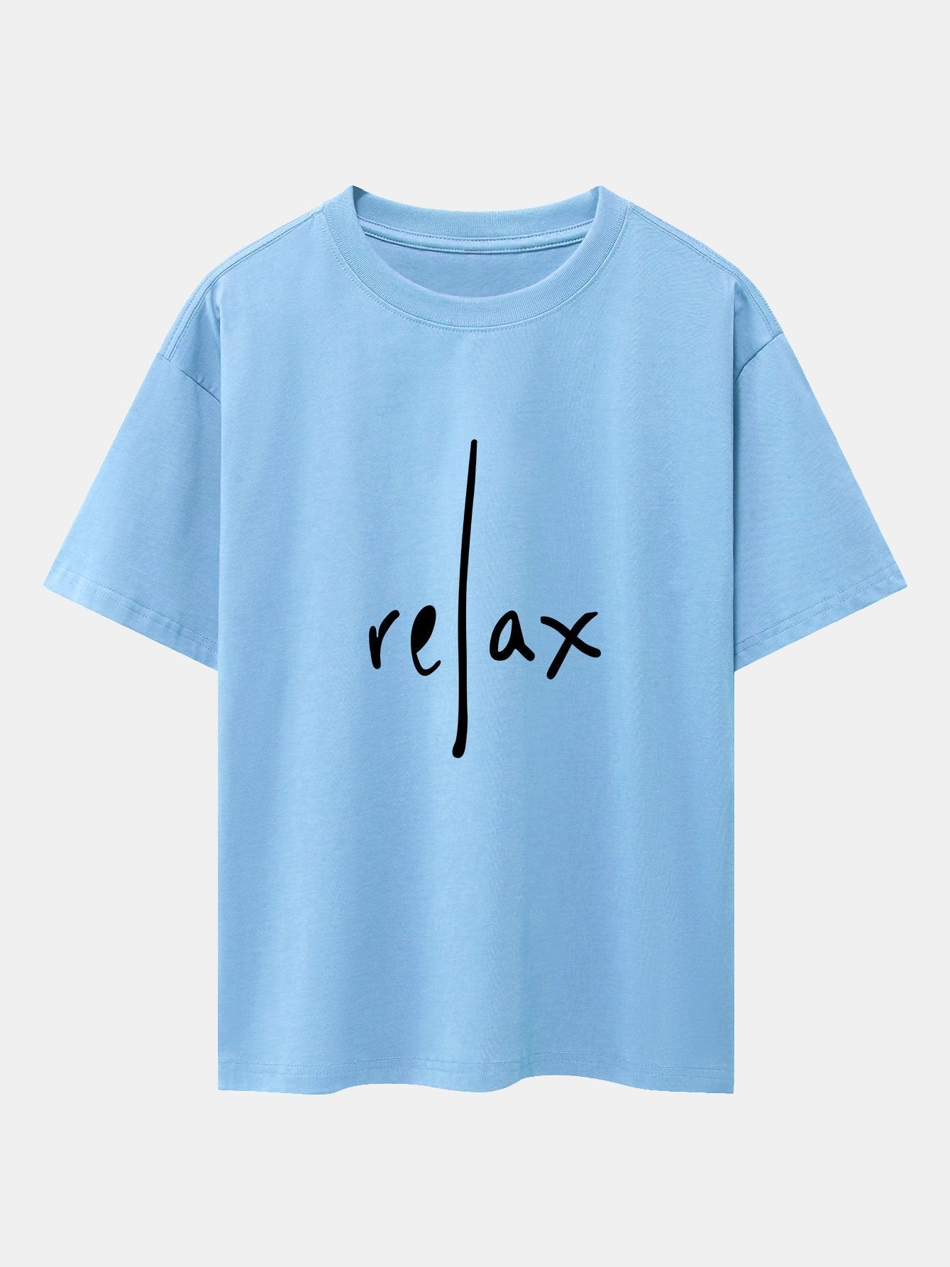 Relax Print Drop Shoulder Oversize T-Shirt